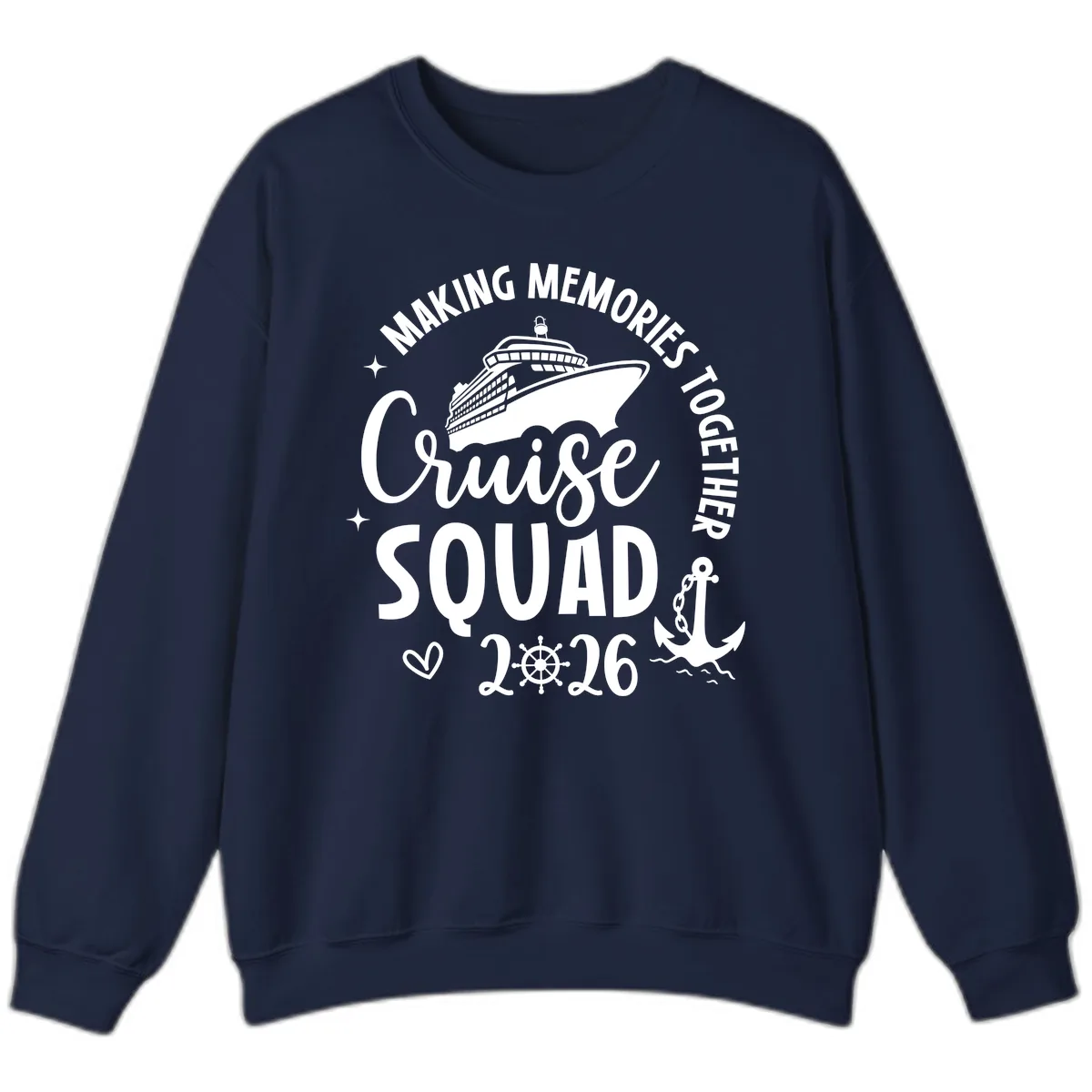 Making Memories Cruise Squad 2026 Family Trip Sweatshirt in Navy