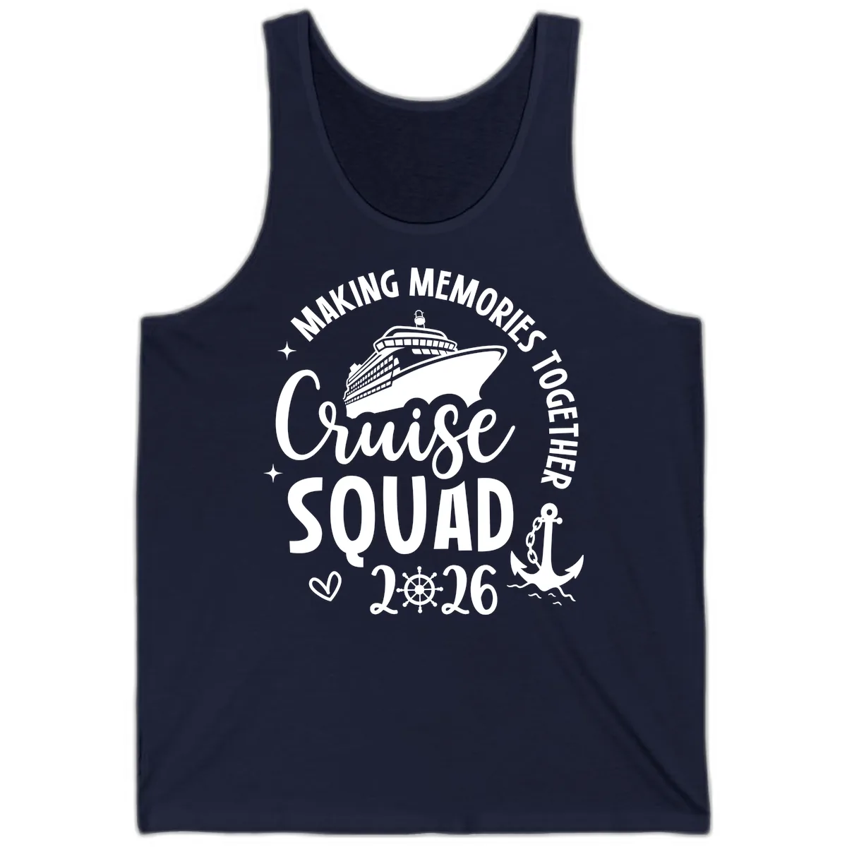 Making Memories Cruise Squad 2026 Family Trip Tank in Navy