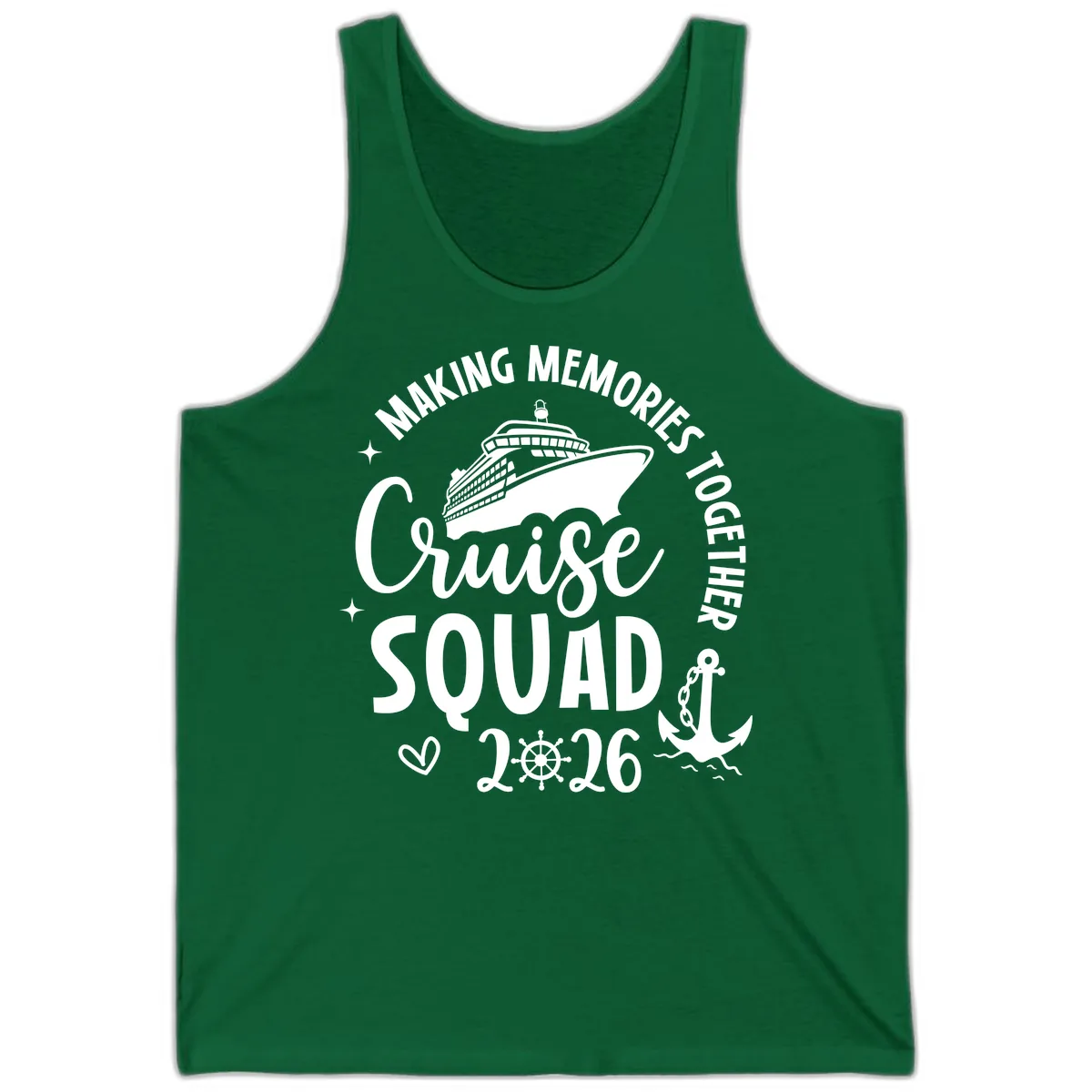 Making Memories Cruise Squad 2026 Family Trip Tank in Kelly