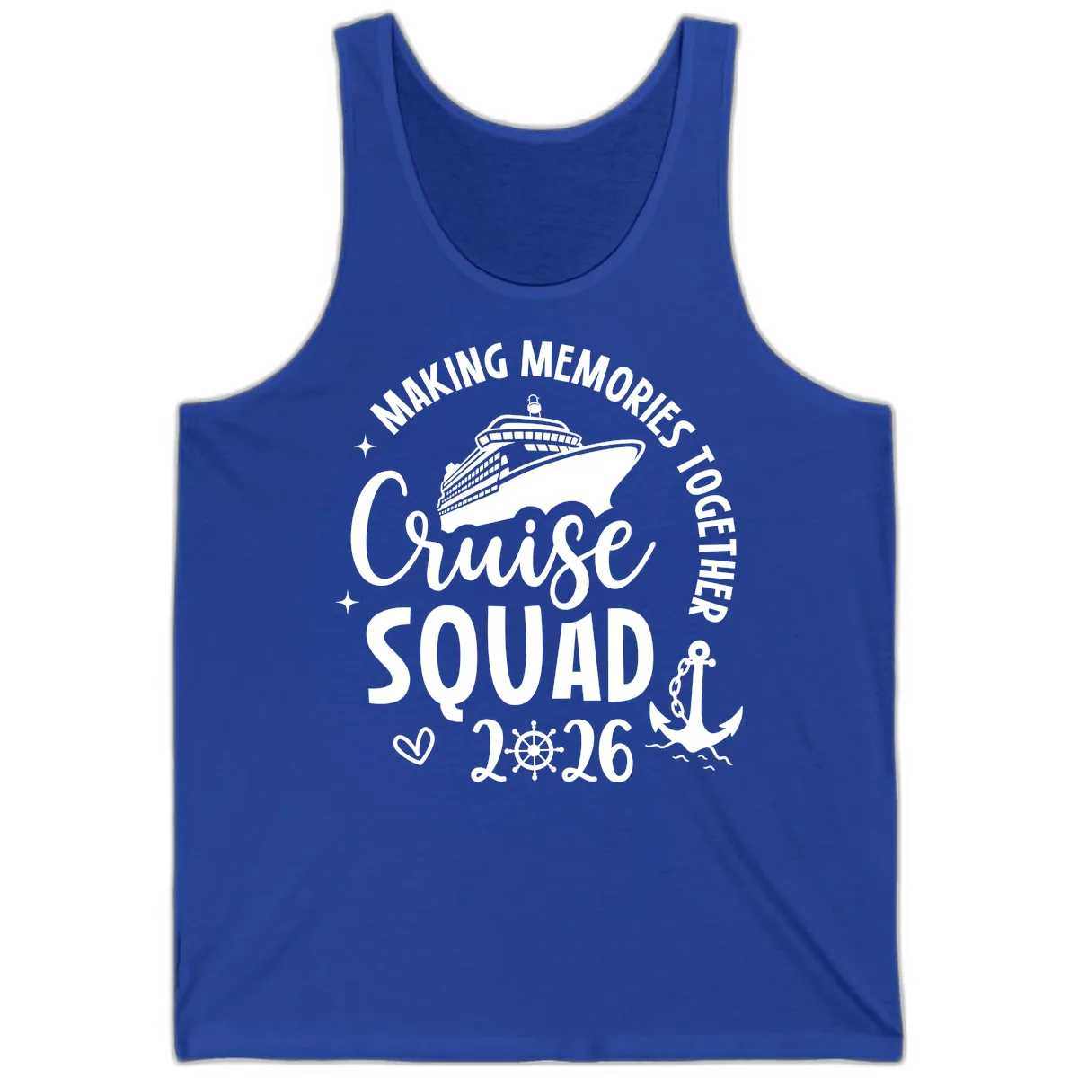 Making Memories Cruise Squad 2026 Family Trip Tank in True Royal