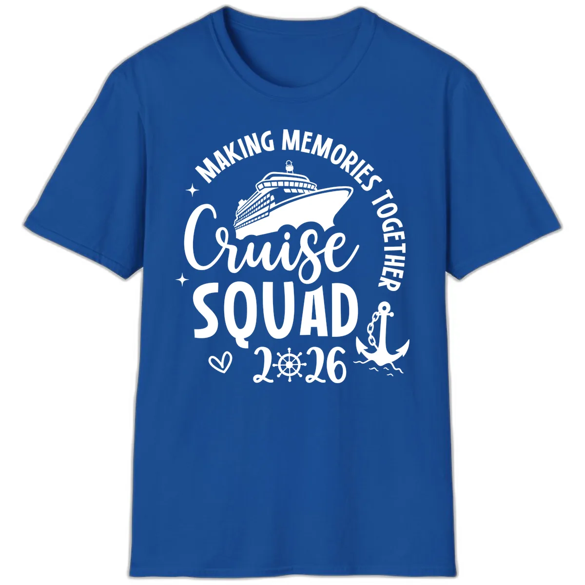 Making Memories Cruise Squad 2026 Family Trip T-Shirt in Royal