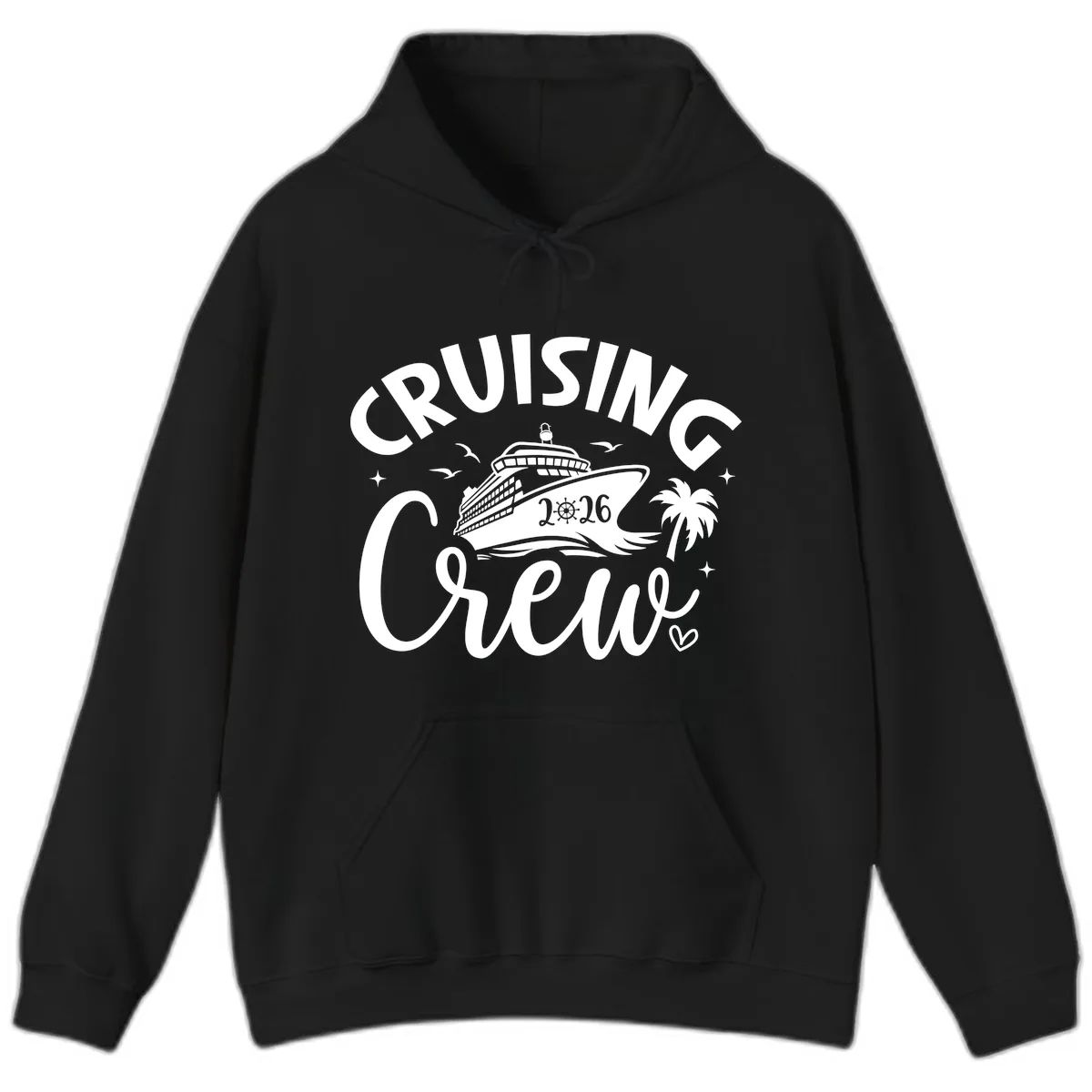 Cruising Crew 2026 Family Cruise Trip Hoodie in Black