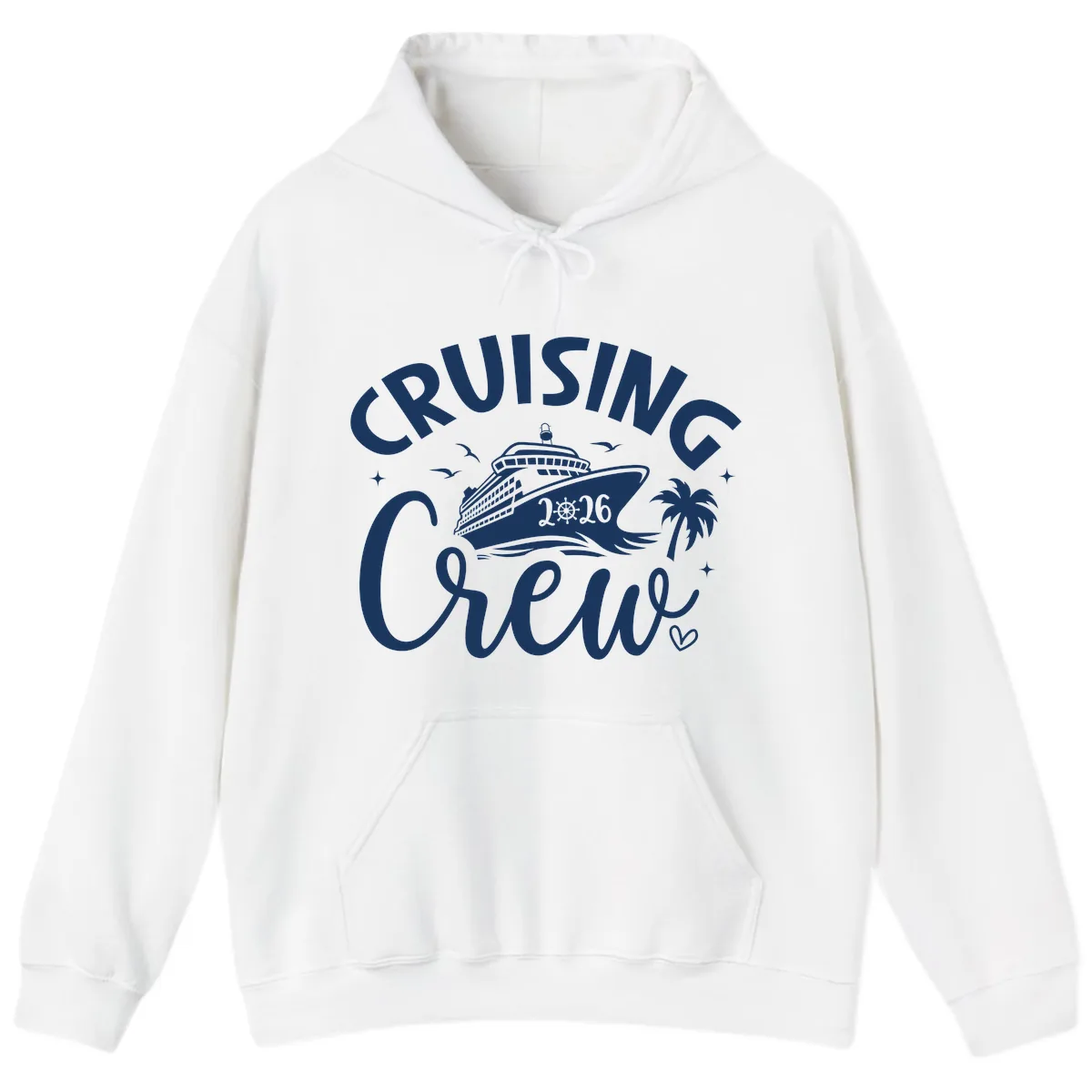 Cruising Crew 2026 Family Cruise Trip Hoodie in White