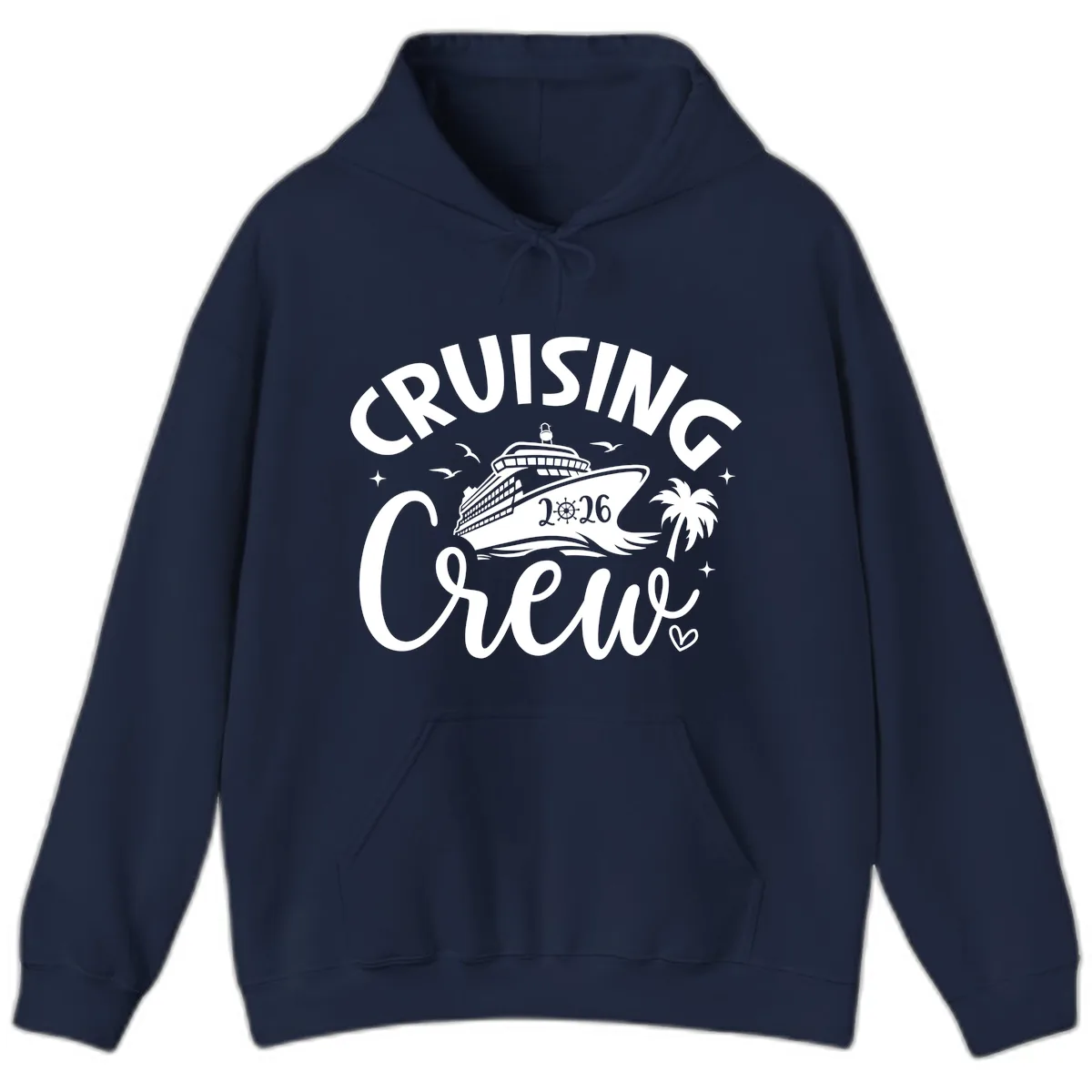 Cruising Crew 2026 Family Cruise Trip Hoodie in Navy