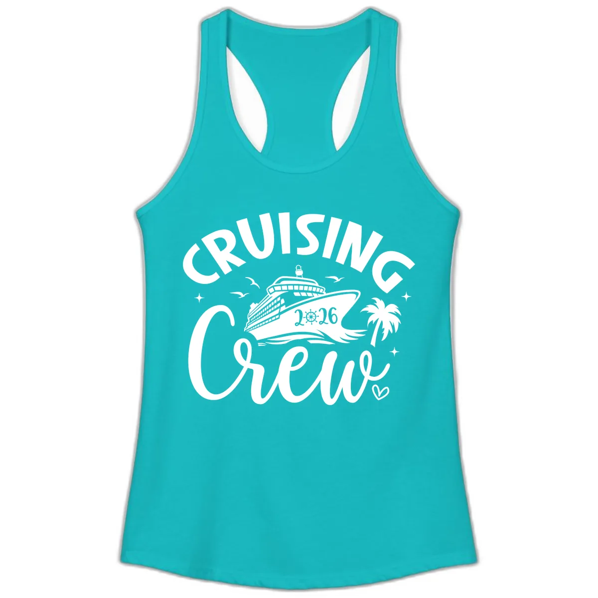 Cruising Crew 2026 Family Cruise Trip Ladies Tank in Tahiti Blue