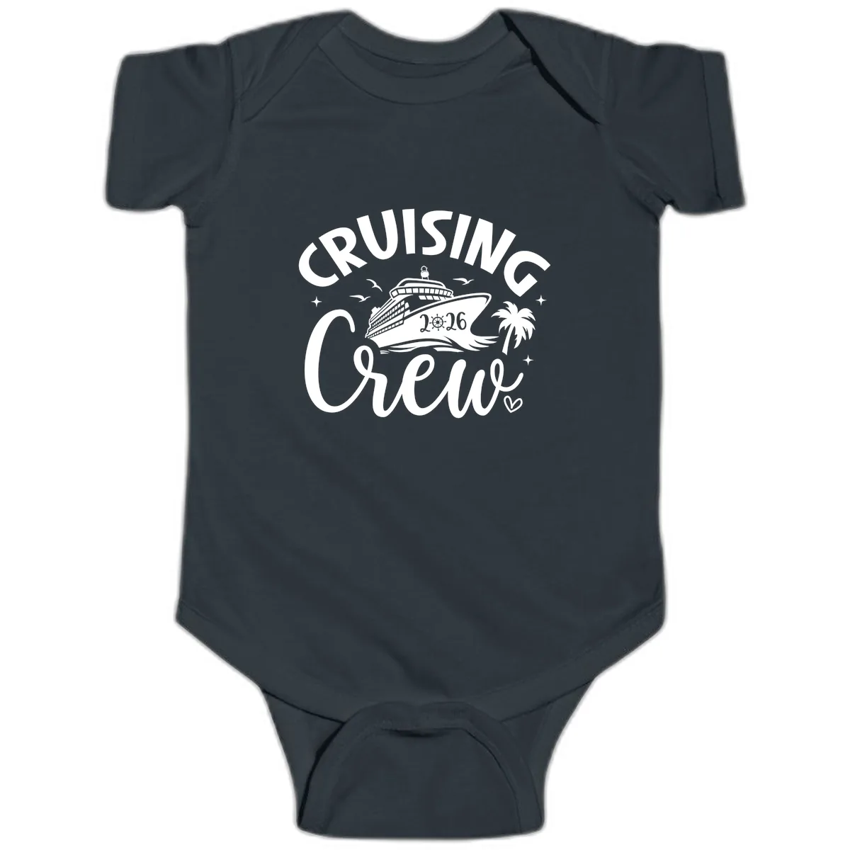 Cruising Crew 2026 Family Cruise Trip Baby Onesie in Black
