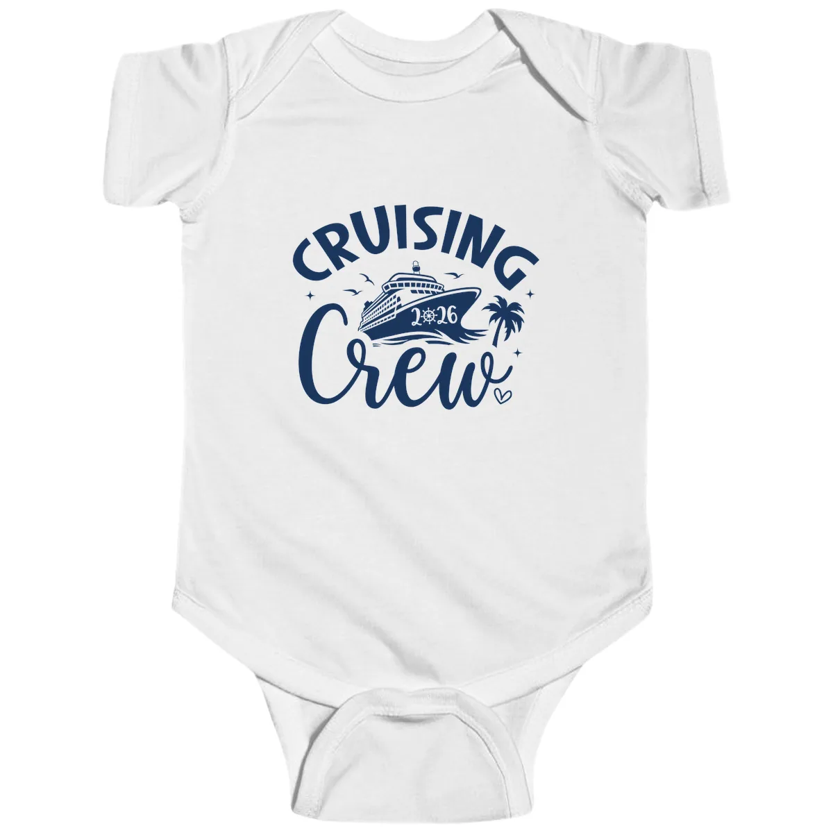 Cruising Crew 2026 Family Cruise Trip Baby Onesie in White