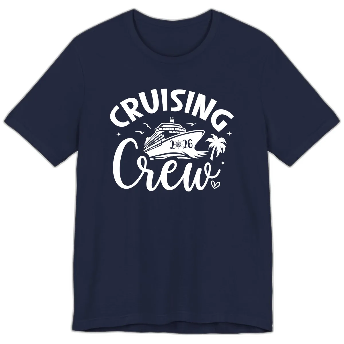 Cruising Crew 2026 Family Cruise Trip Premium T-Shirt in Navy