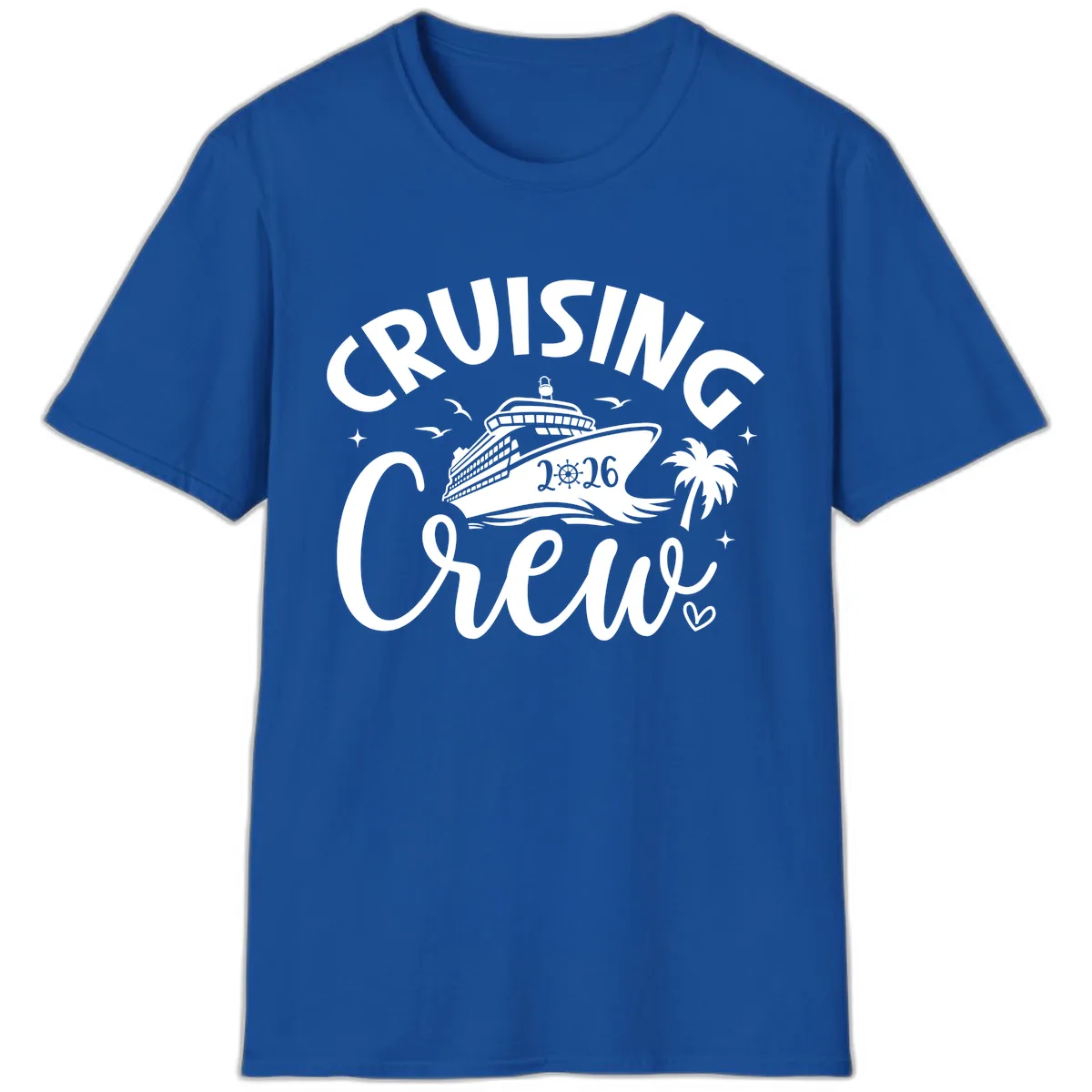 Cruising Crew 2026 Family Cruise Trip T-Shirt in Royal