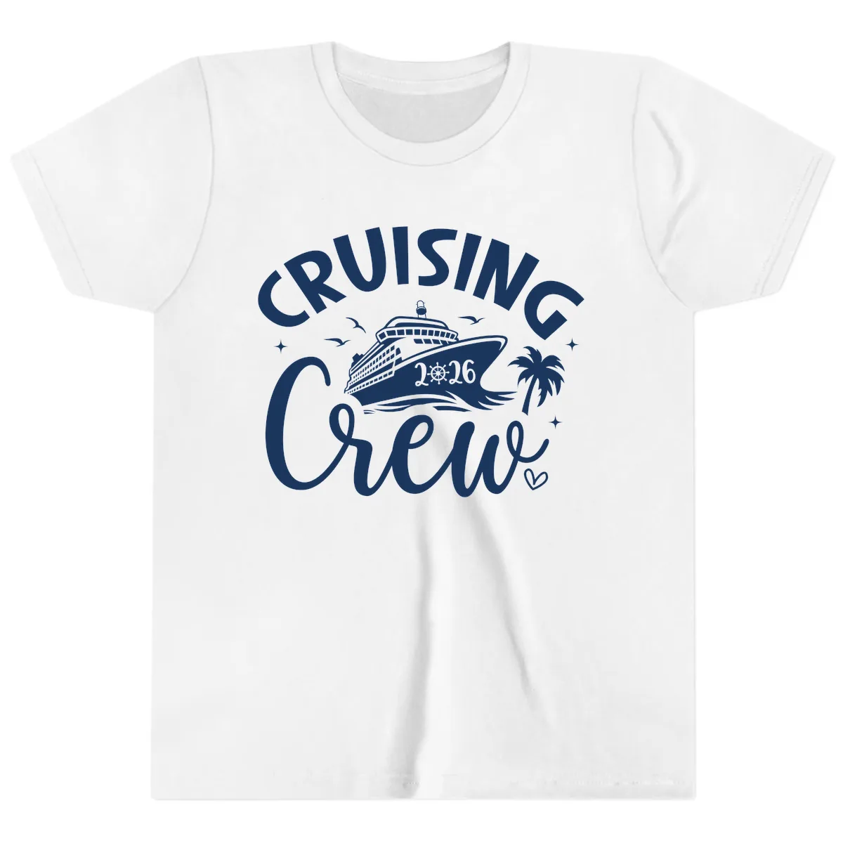 Cruising Crew 2026 Family Cruise Trip Youth T-Shirt in White