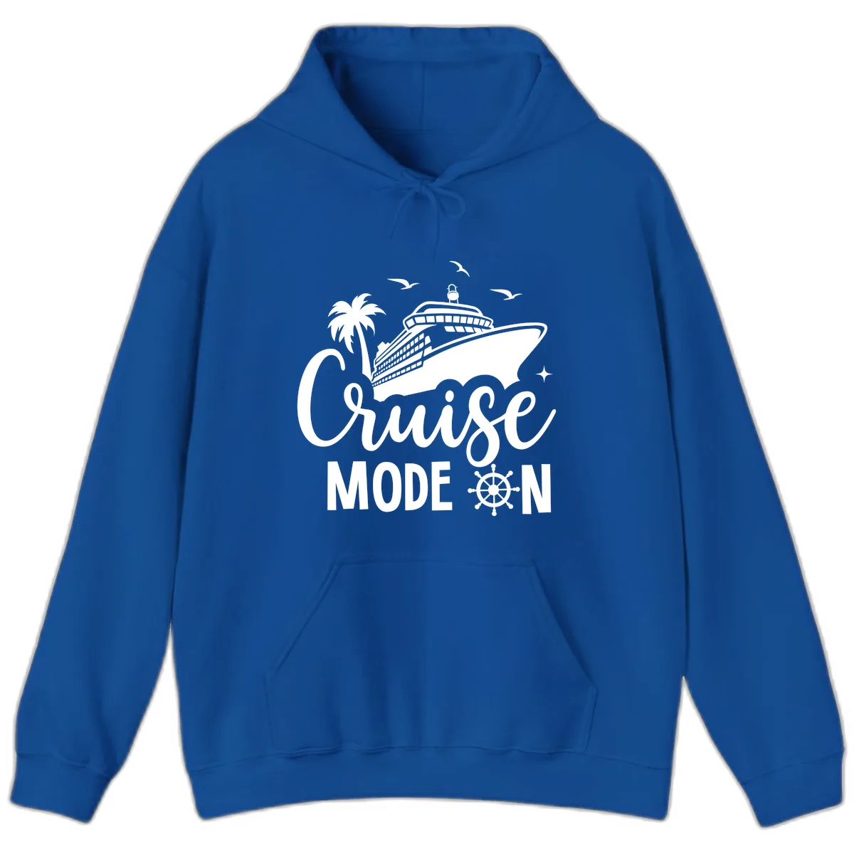 Cruise Mode On Family Vacation Apparel Hoodie in Royal