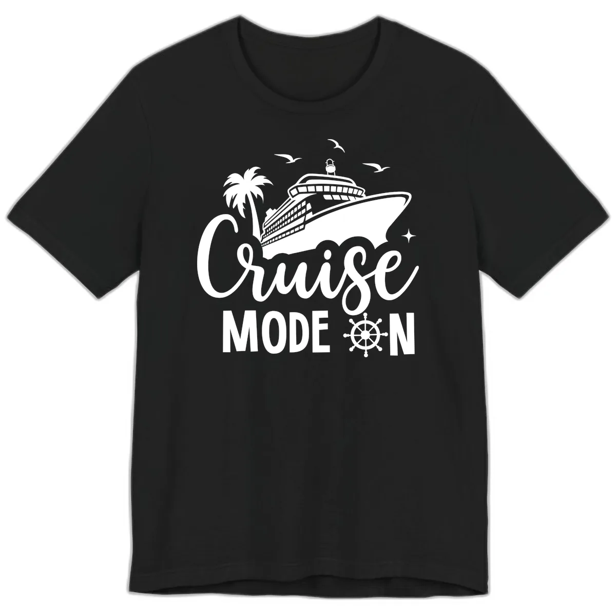 Cruise Mode On Family Vacation Apparel Premium T-Shirt in Black