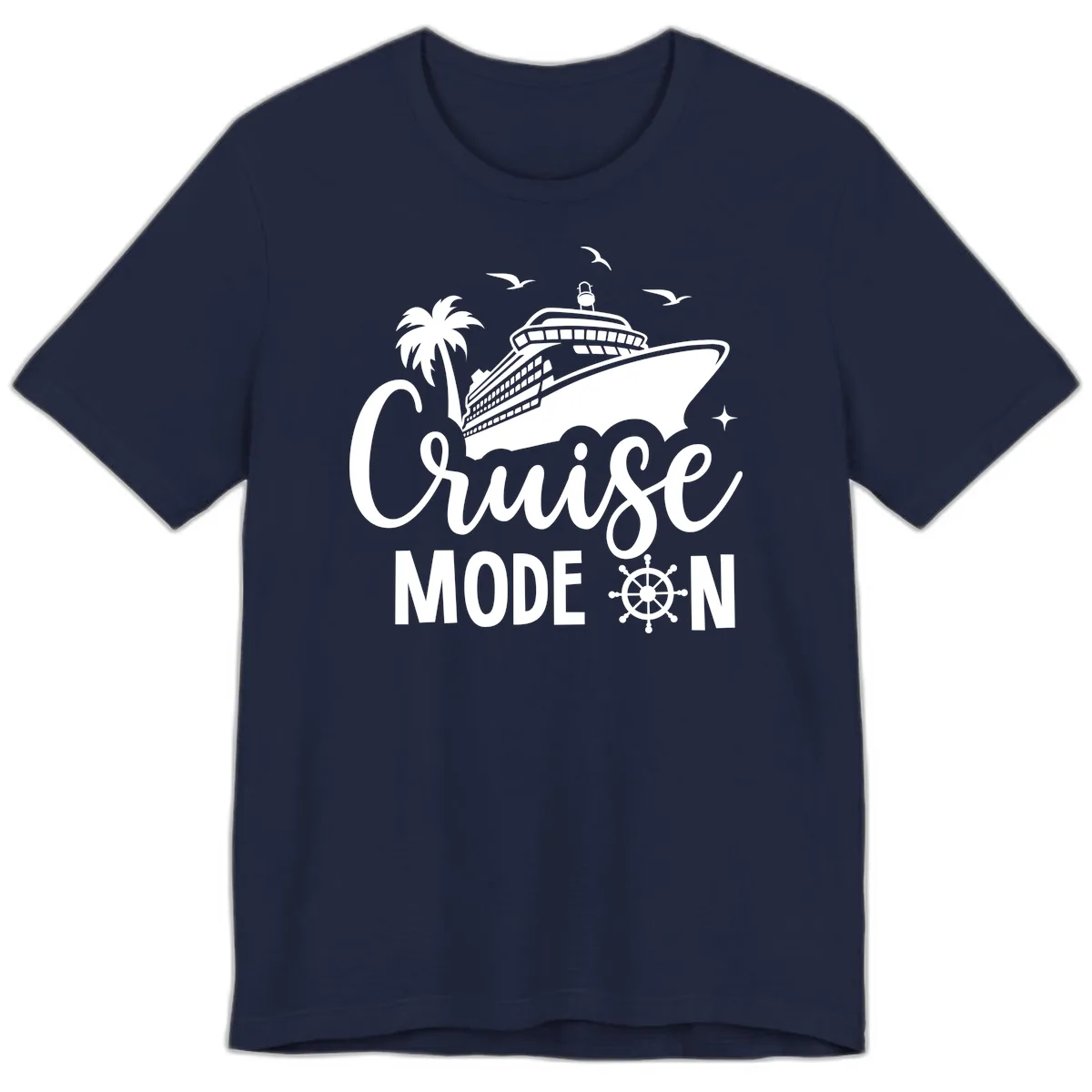 Cruise Mode On Family Vacation Apparel Premium T-Shirt in Navy