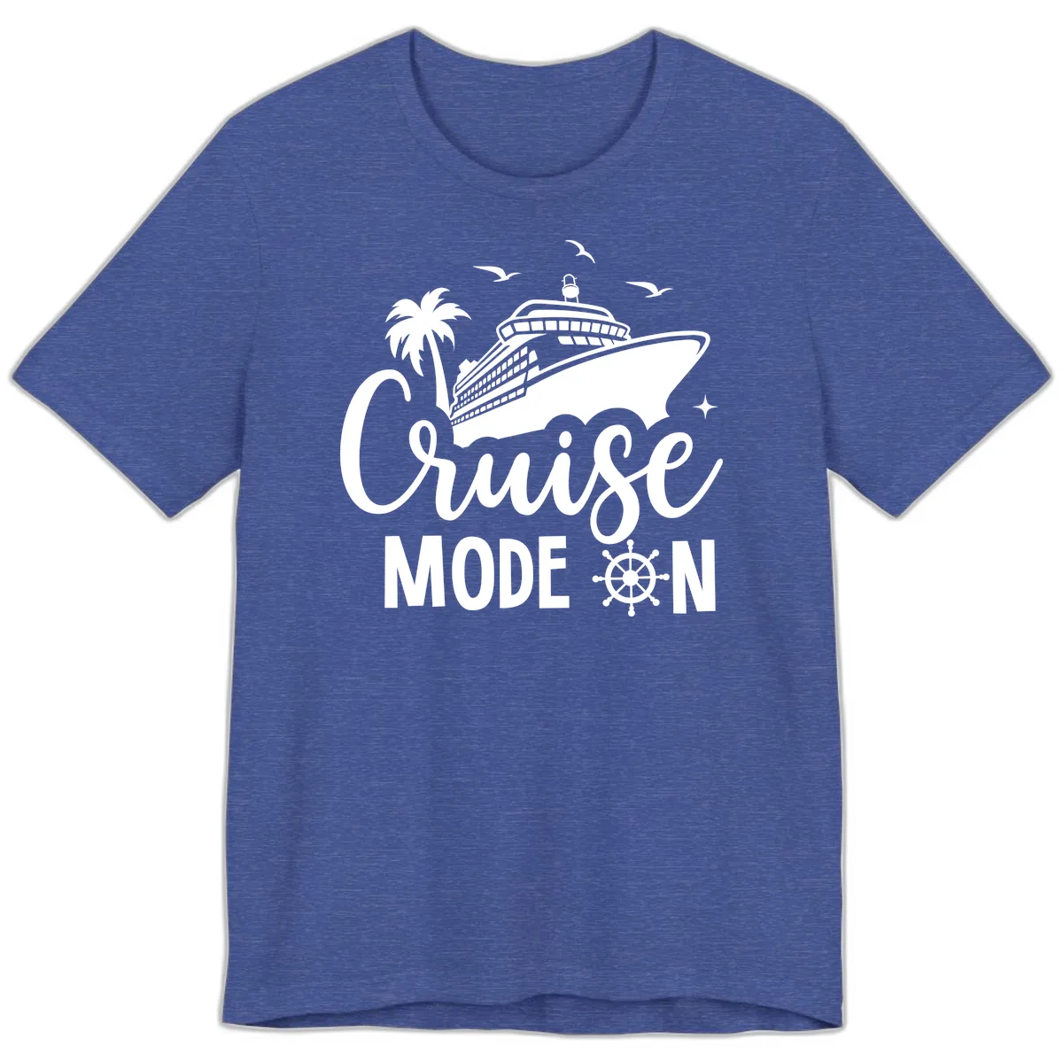 Cruise Mode On Family Vacation Apparel Premium T-Shirt in Heather True Royal