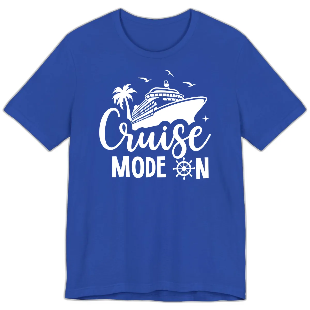 Cruise Mode On Family Vacation Apparel Premium T-Shirt in True Royal