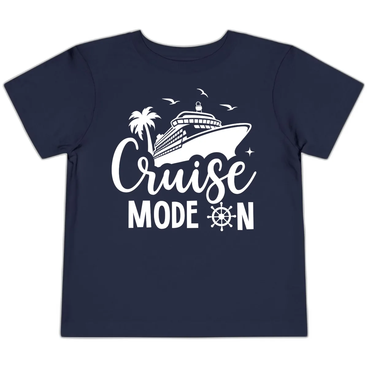 Cruise Mode On Family Vacation Apparel Toddler T-Shirt in Navy