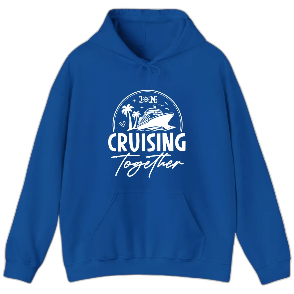 Cruising Together 2026 Family Cruise Design Hoodie in Royal
