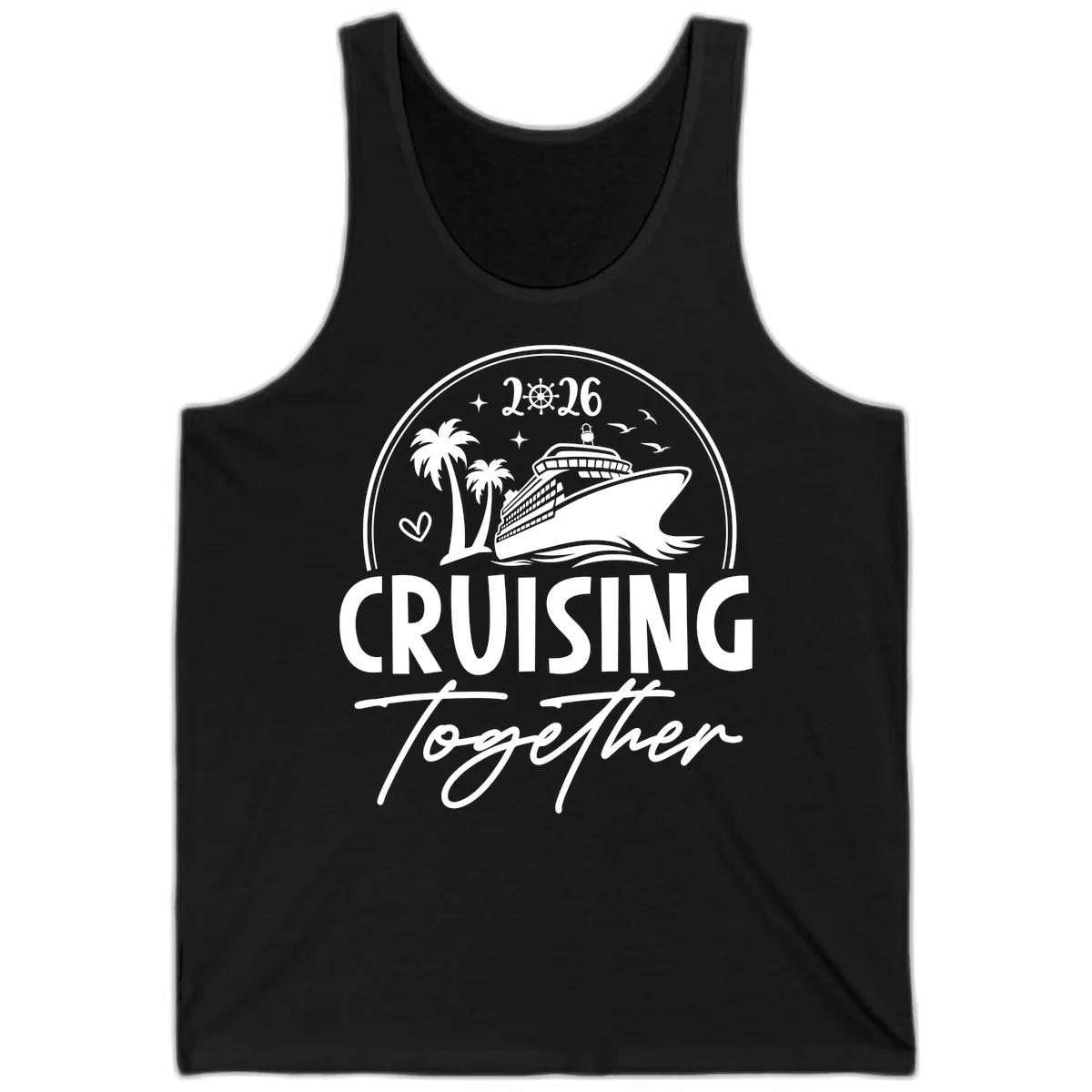 Cruising Together 2026 Family Cruise Design Tank in Black