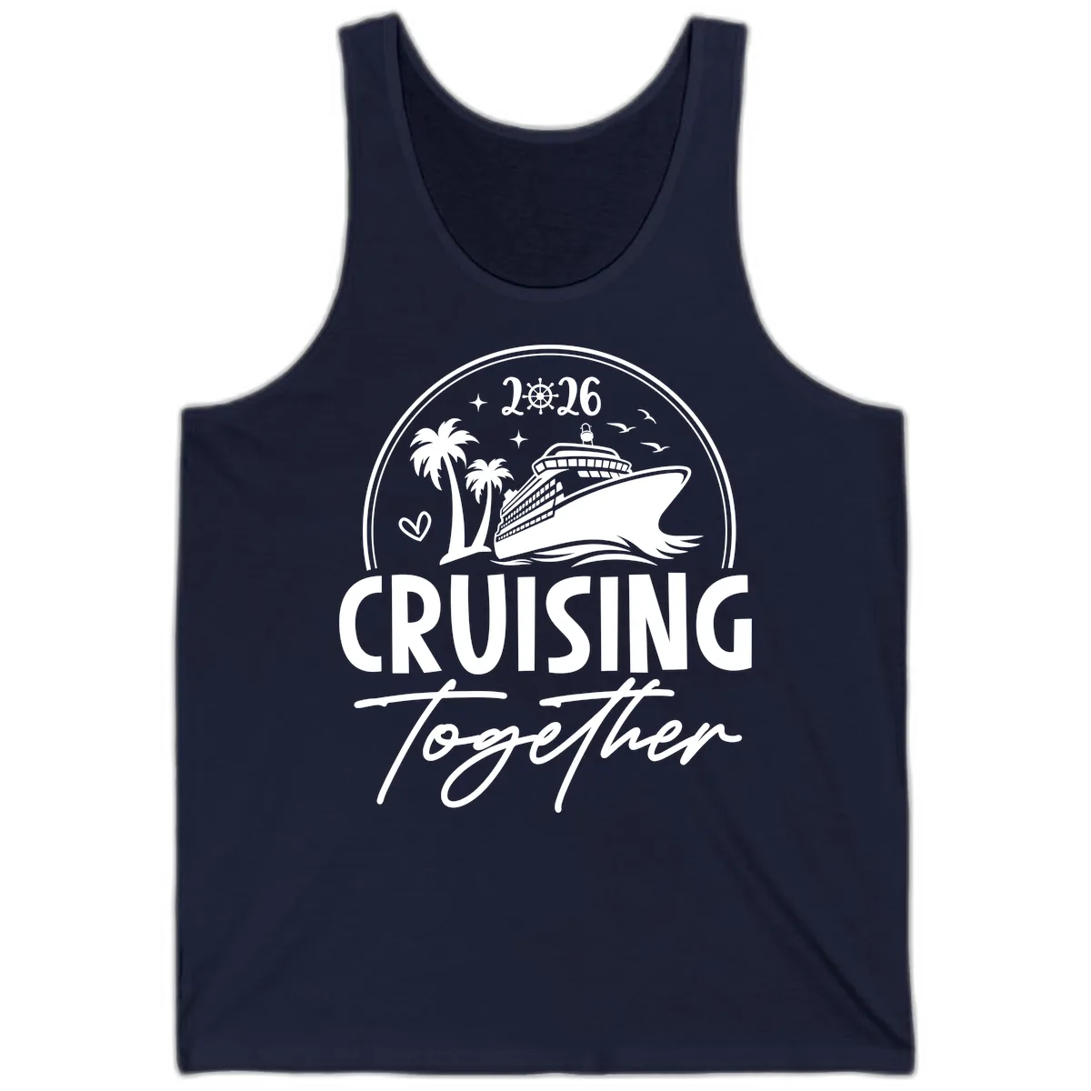Cruising Together 2026 Family Cruise Design Tank in Navy