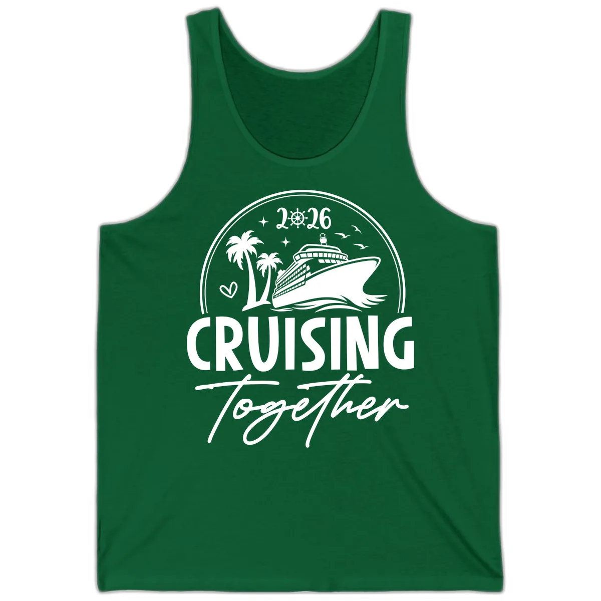 Cruising Together 2026 Family Cruise Design Tank in Kelly