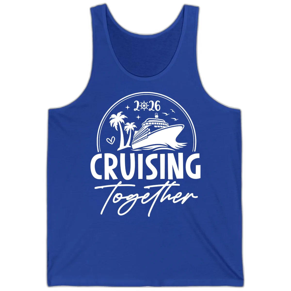 Cruising Together 2026 Family Cruise Design Tank in True Royal