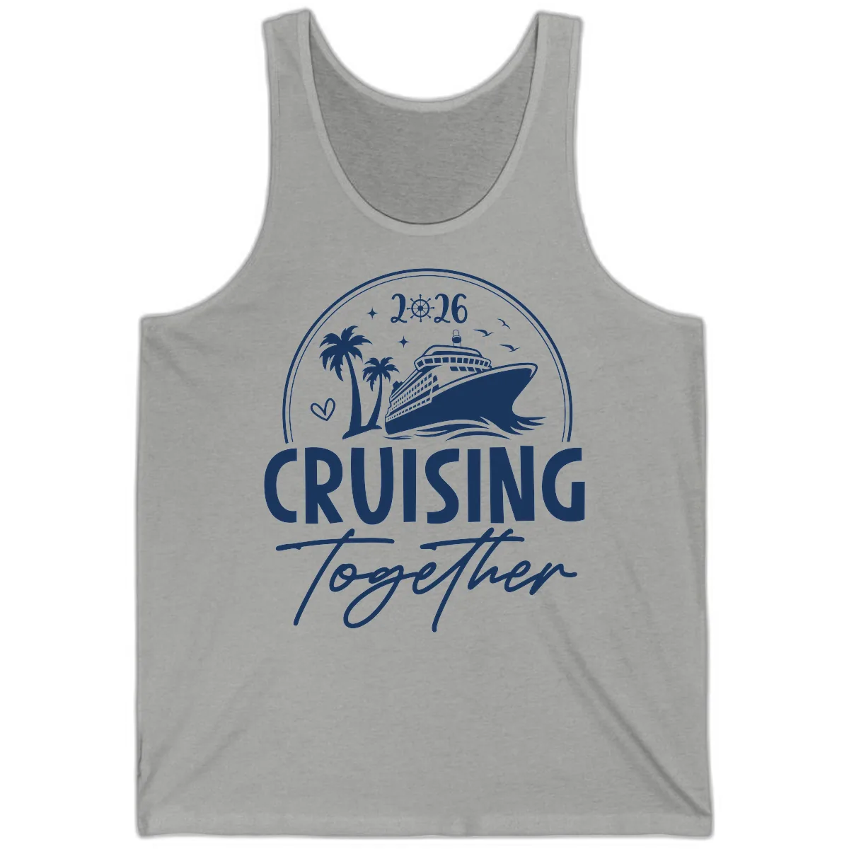 Cruising Together 2026 Family Cruise Design Tank in Athletic Heather