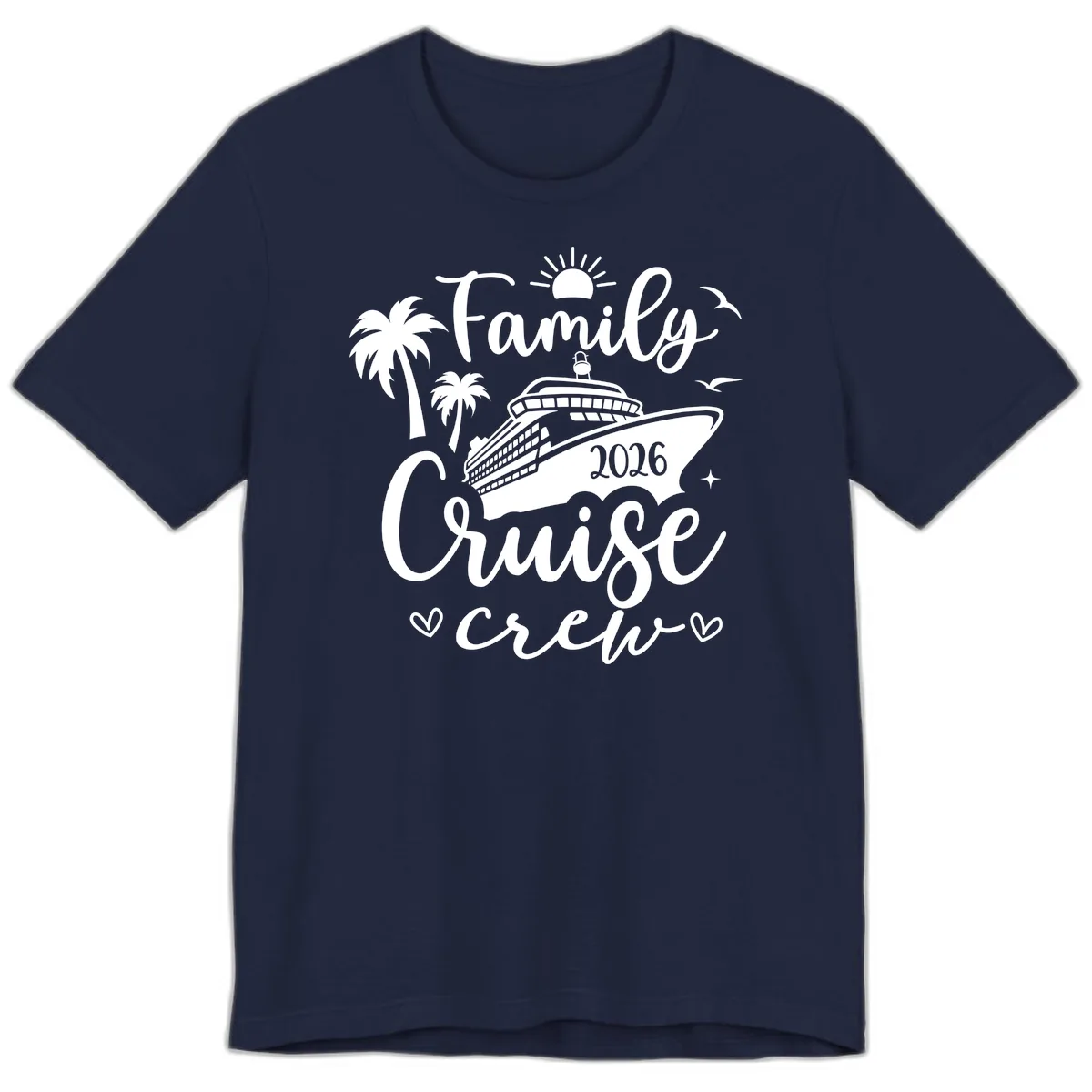 Family Cruise Crew 2026 Vacation Apparel Premium T-Shirt in Navy