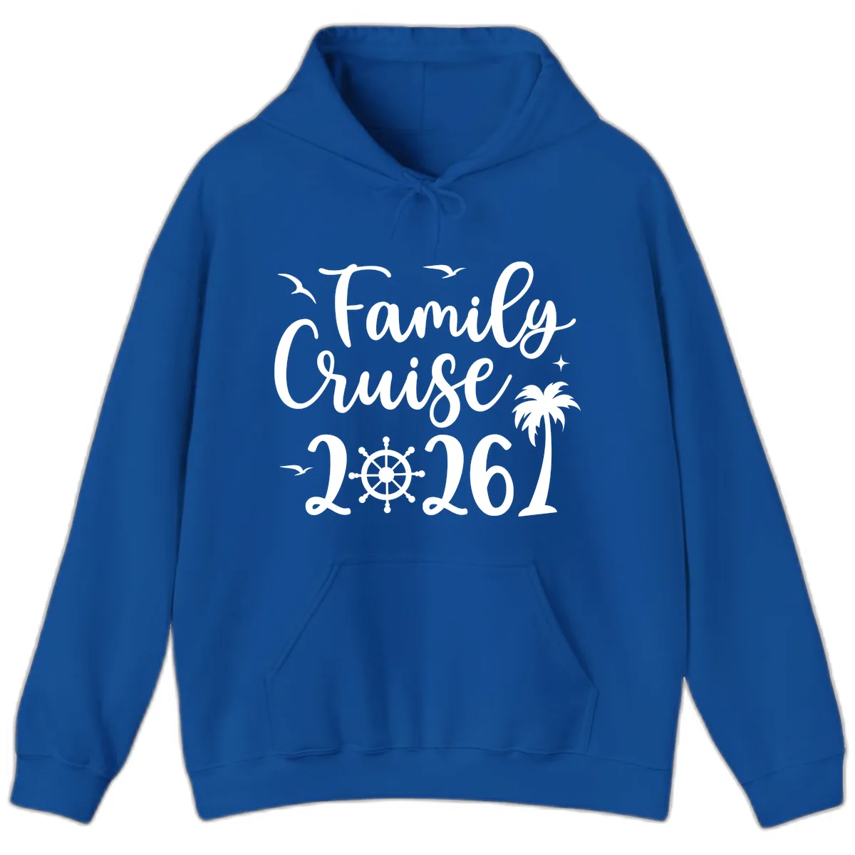 Family Cruise Vacation 2026 Matching Design Hoodie in Royal