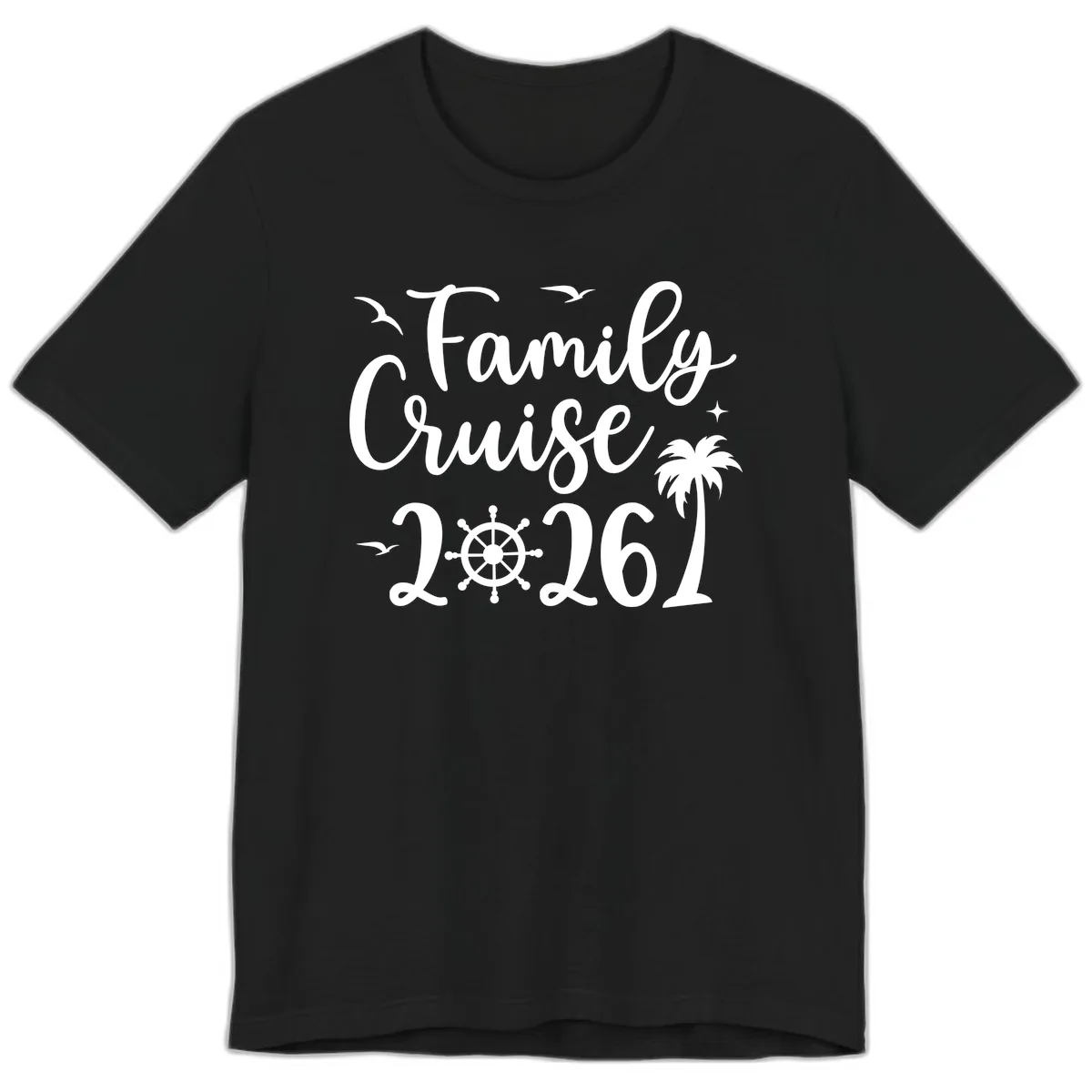 Family Cruise Vacation 2026 Matching Design Premium T-Shirt in Black