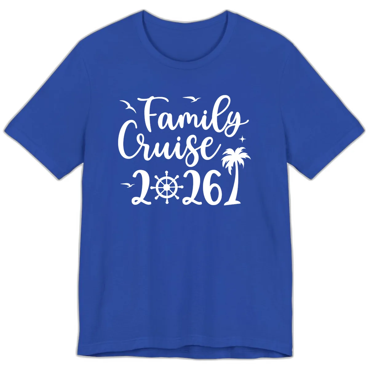 Family Cruise Vacation 2026 Matching Design Premium T-Shirt in True Royal