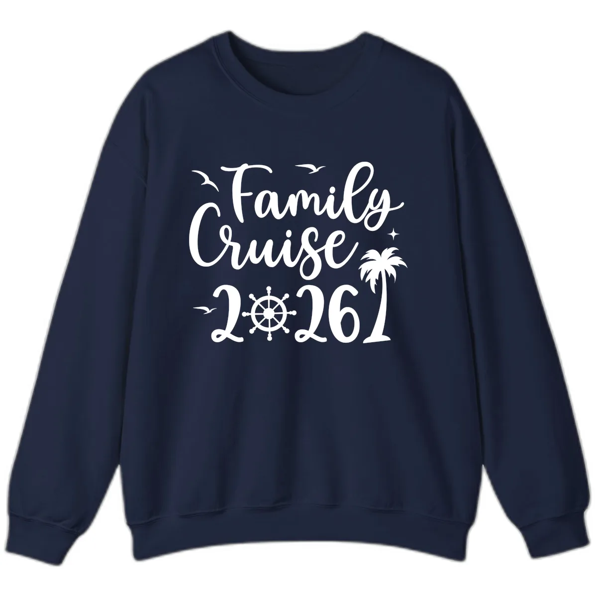 Family Cruise Vacation 2026 Matching Design Sweatshirt in Navy