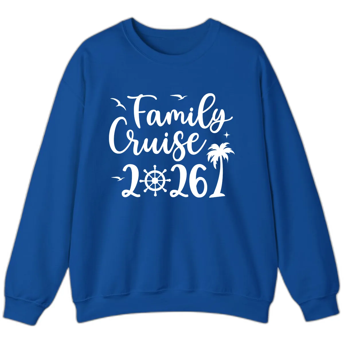 Family Cruise Vacation 2026 Matching Design Sweatshirt in Royal