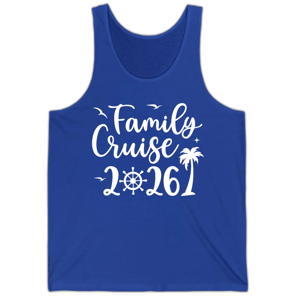 Family Cruise Vacation 2026 Matching Design Tank in True Royal