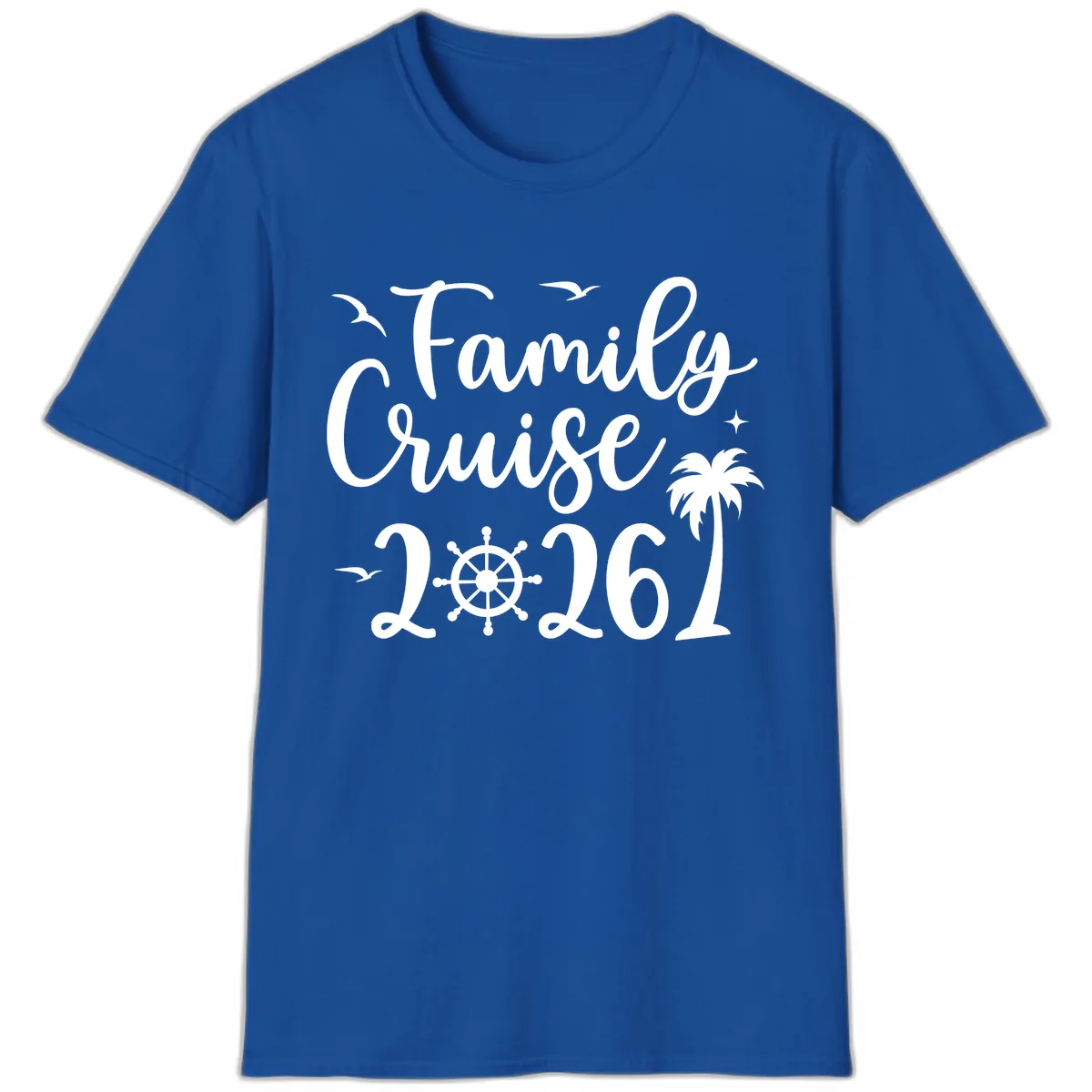 Family Cruise Vacation 2026 Matching Design T-Shirt in Royal