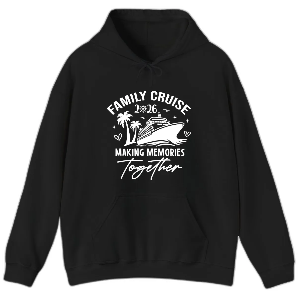 Family Cruise 2026 Making Memories Together Hoodie in Black