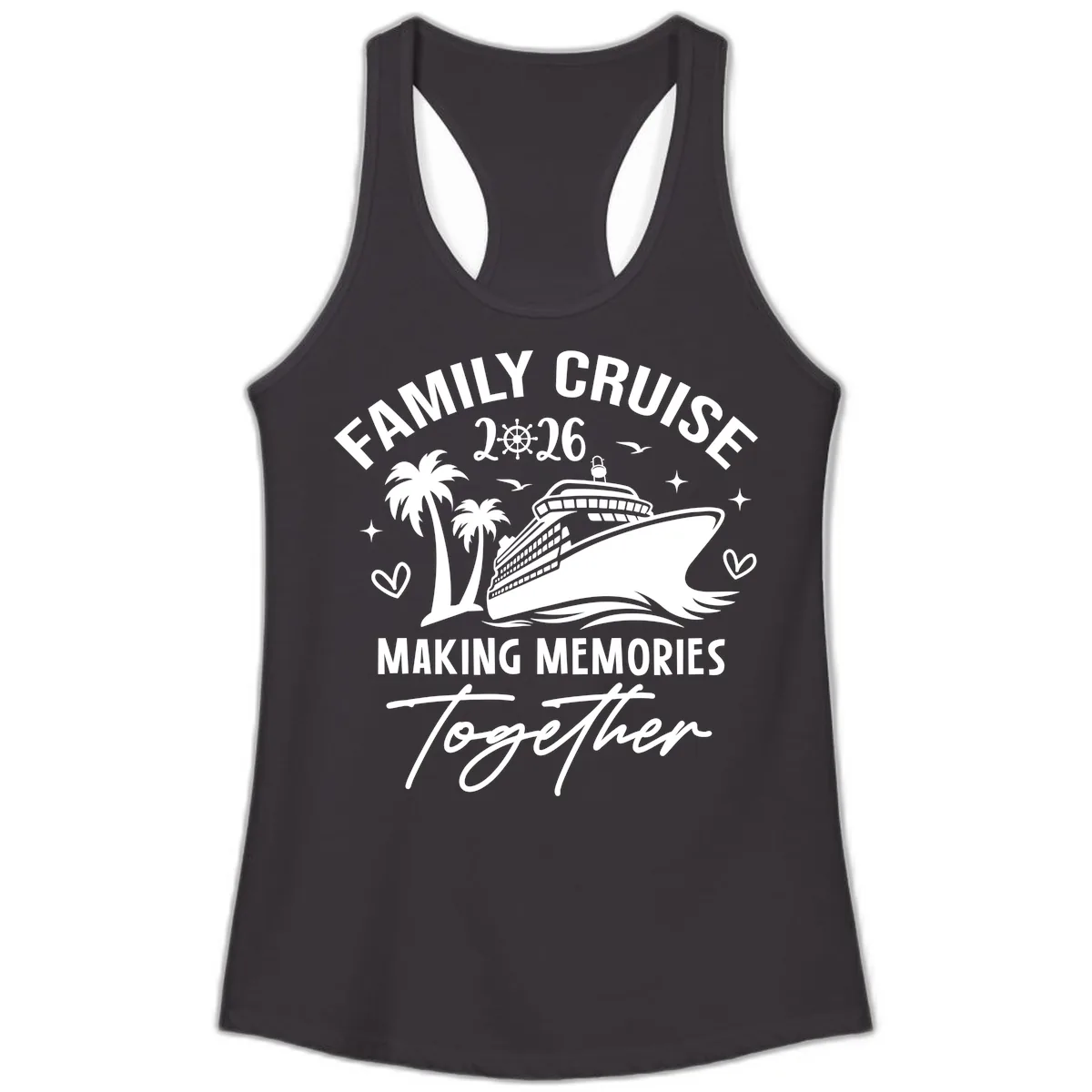 Family Cruise 2026 Making Memories Together Ladies Tank in Black