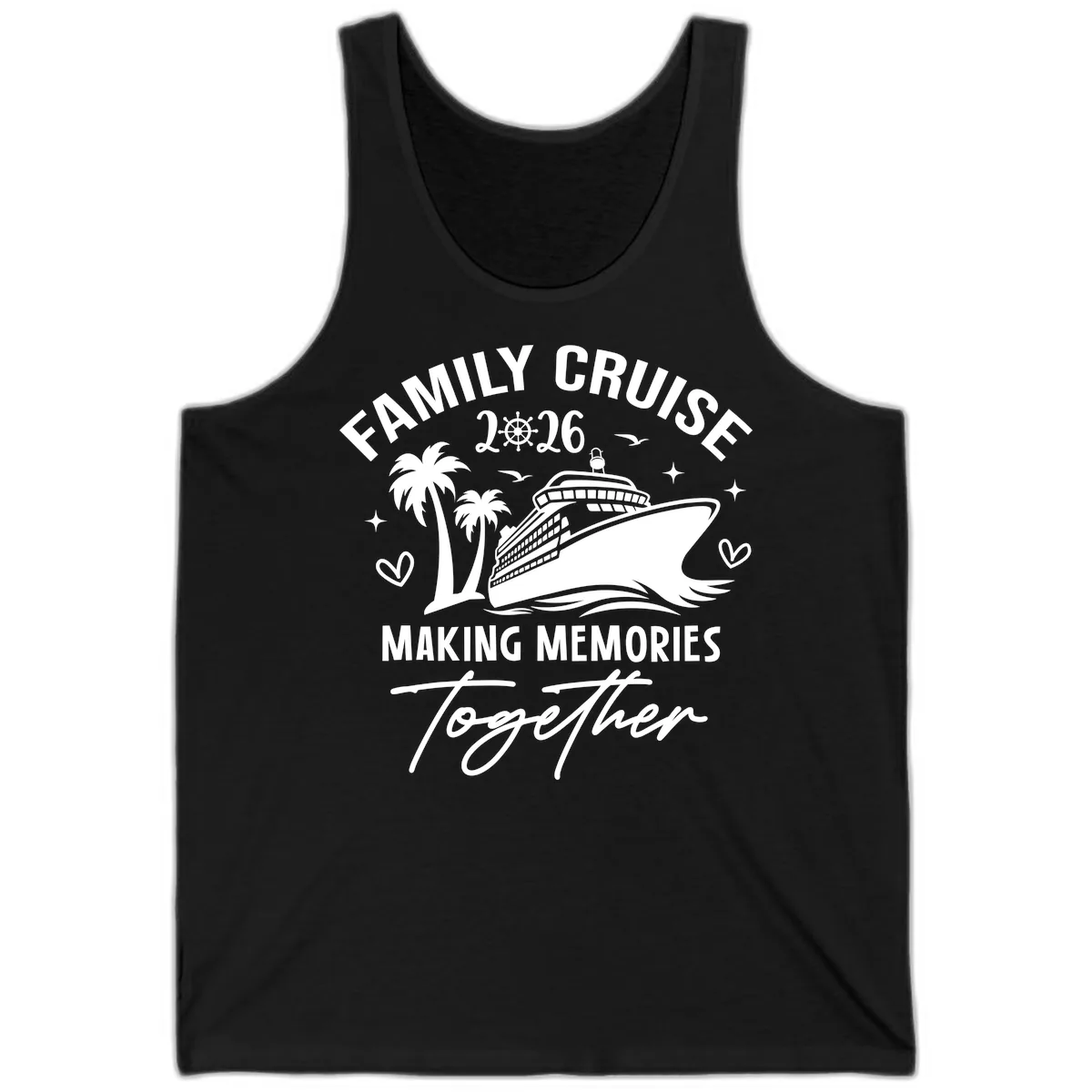 Family Cruise 2026 Making Memories Together Tank in Black
