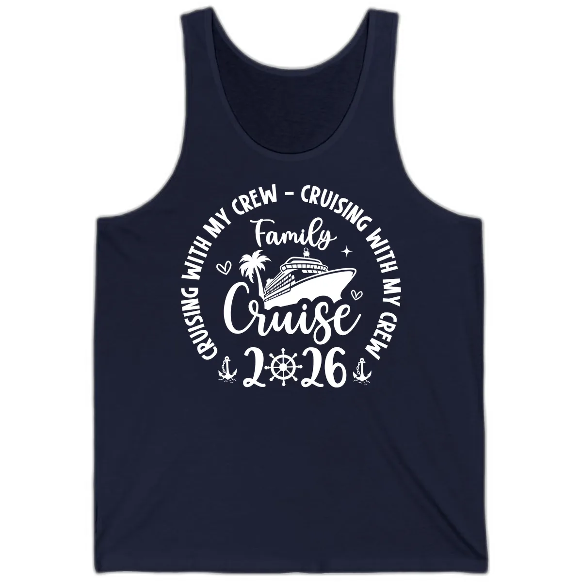 Cruising With My Crew Family Cruise 2026 Tank in Navy