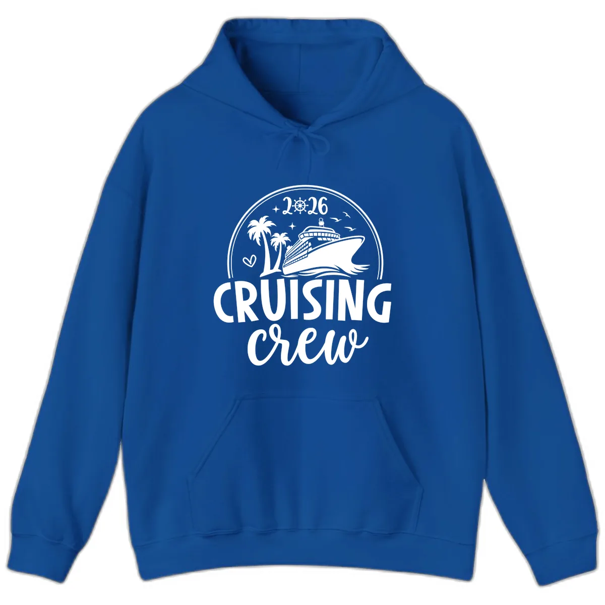 Family Cruise Crew 2026 Vacation Apparel Hoodie in Royal
