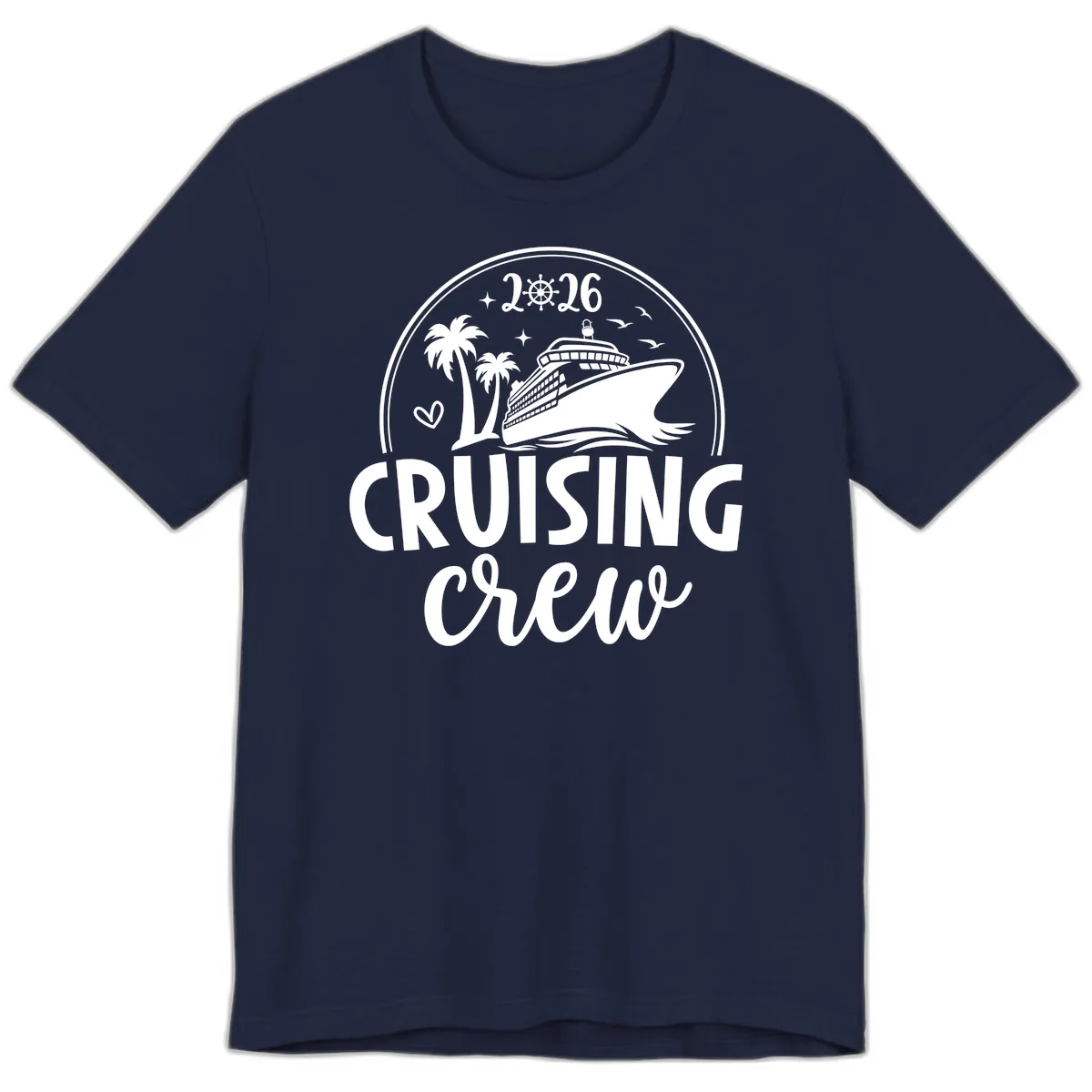 Family Cruise Crew 2026 Vacation Apparel Premium T-Shirt in Navy