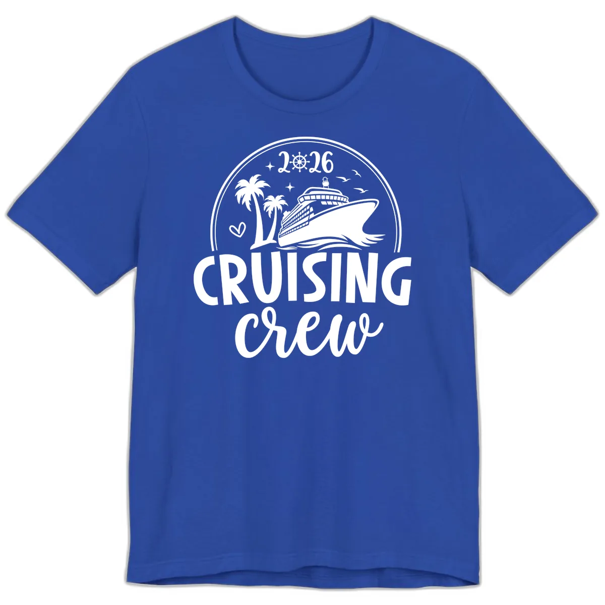 Family Cruise Crew 2026 Vacation Apparel Premium T-Shirt in True Royal