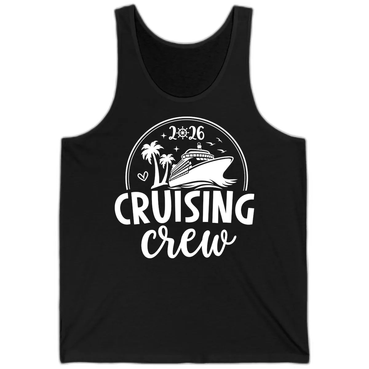 Family Cruise Crew 2026 Vacation Apparel Tank in Black
