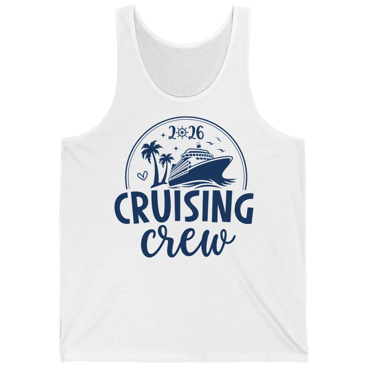 Family Cruise Crew 2026 Vacation Apparel Tank in White