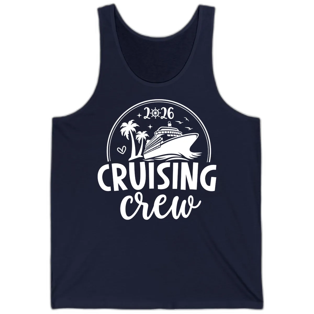 Family Cruise Crew 2026 Vacation Apparel Tank in Navy