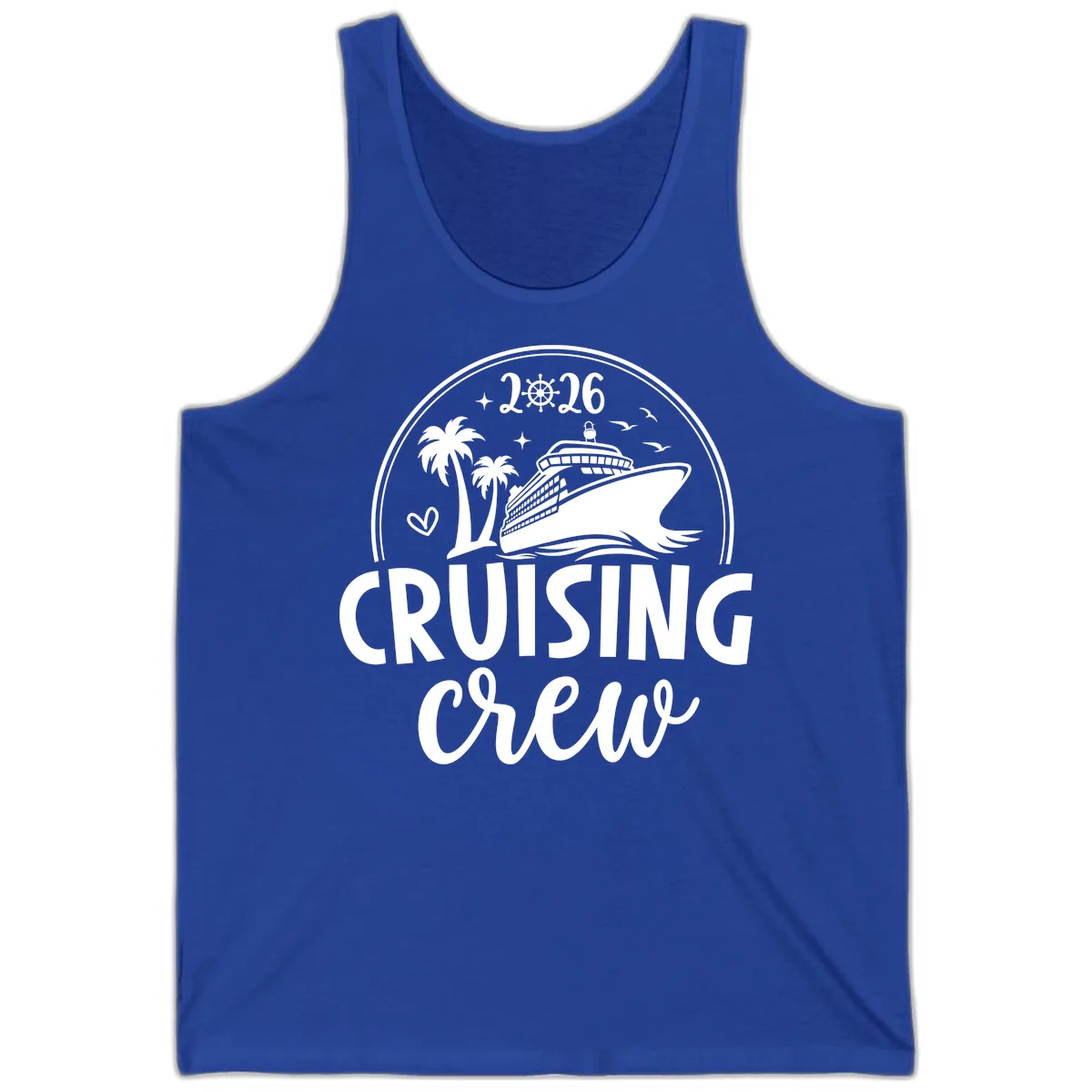 Family Cruise Crew 2026 Vacation Apparel Tank in True Royal