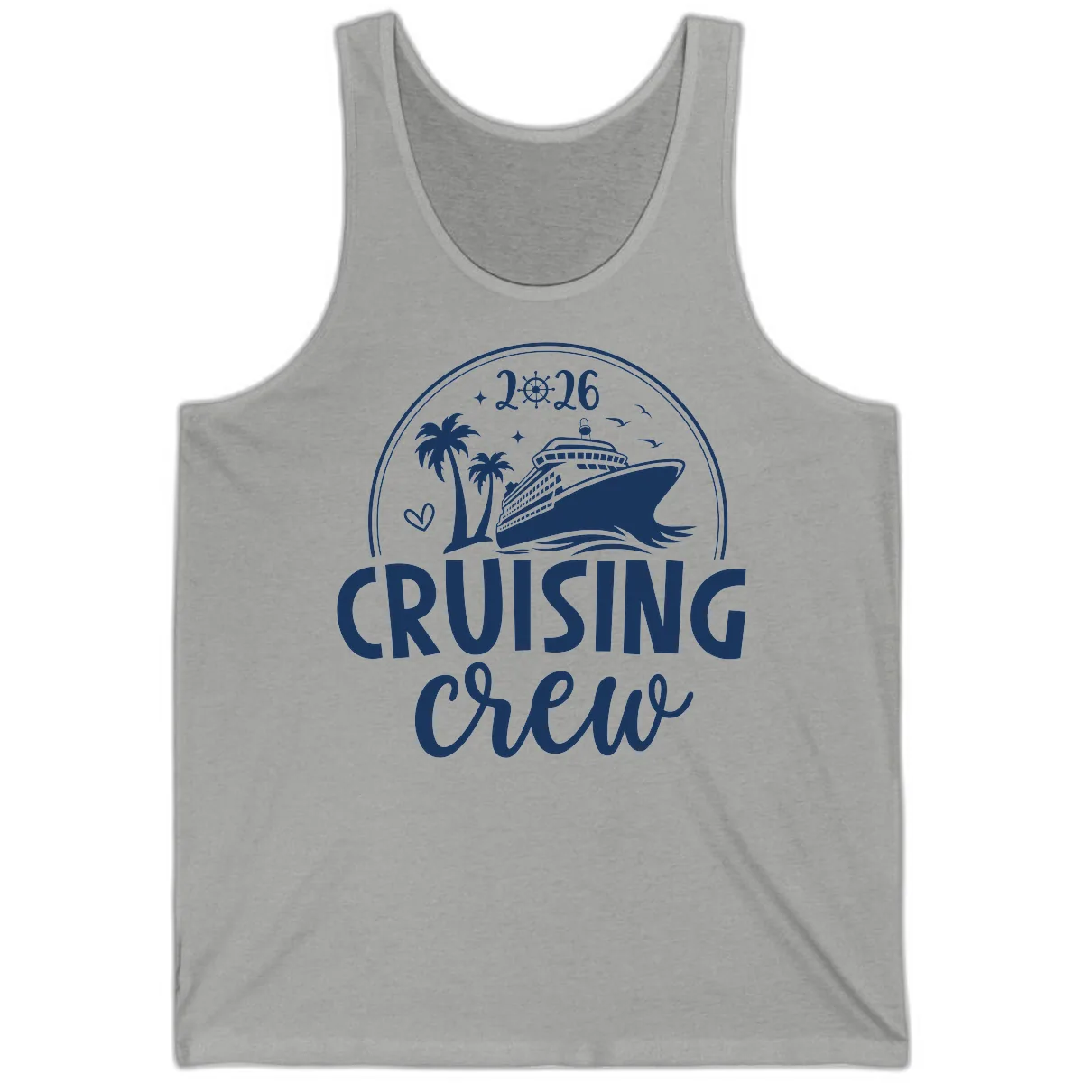 Family Cruise Crew 2026 Vacation Apparel Tank in Athletic Heather