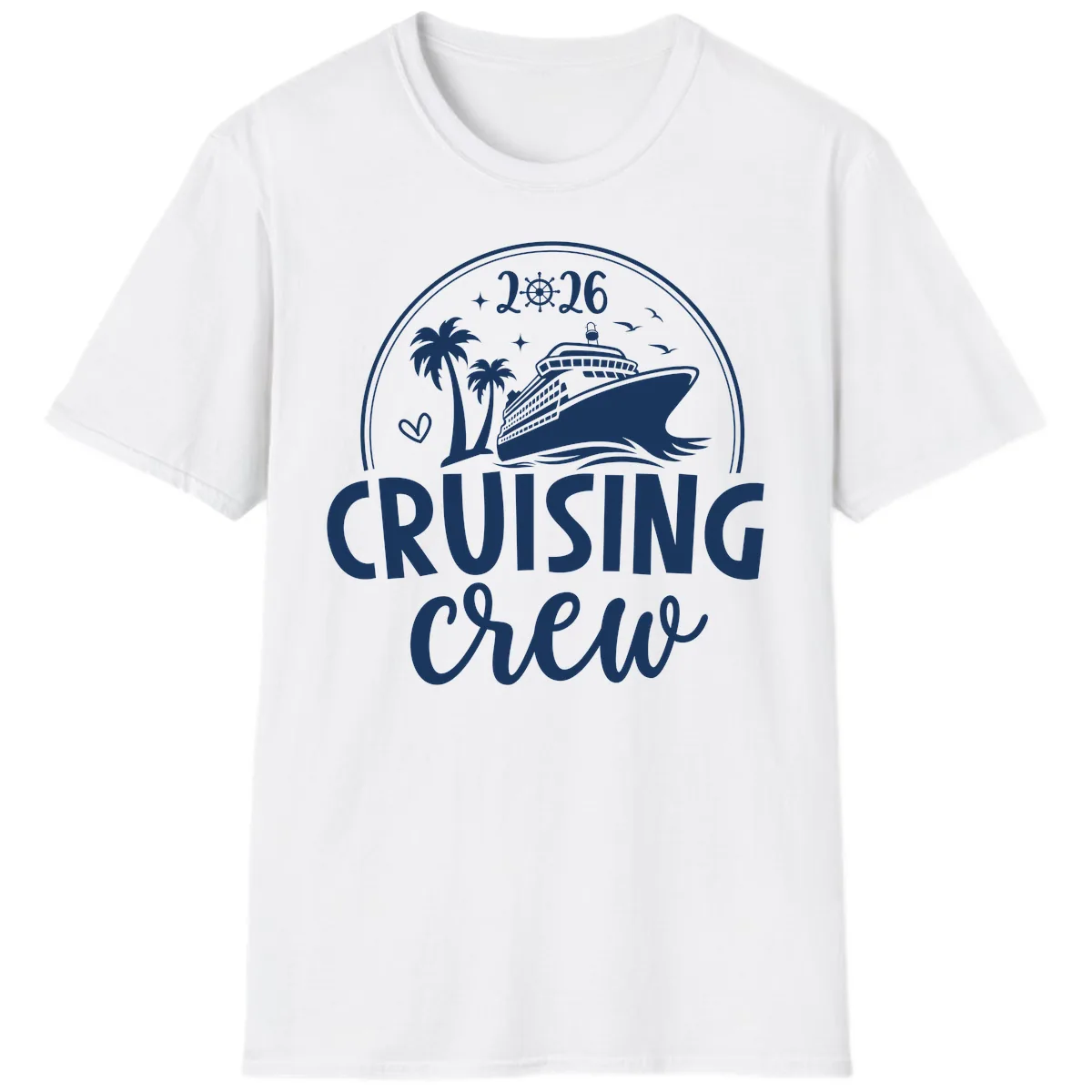 Family Cruise Crew 2026 Vacation Apparel T-Shirt in White