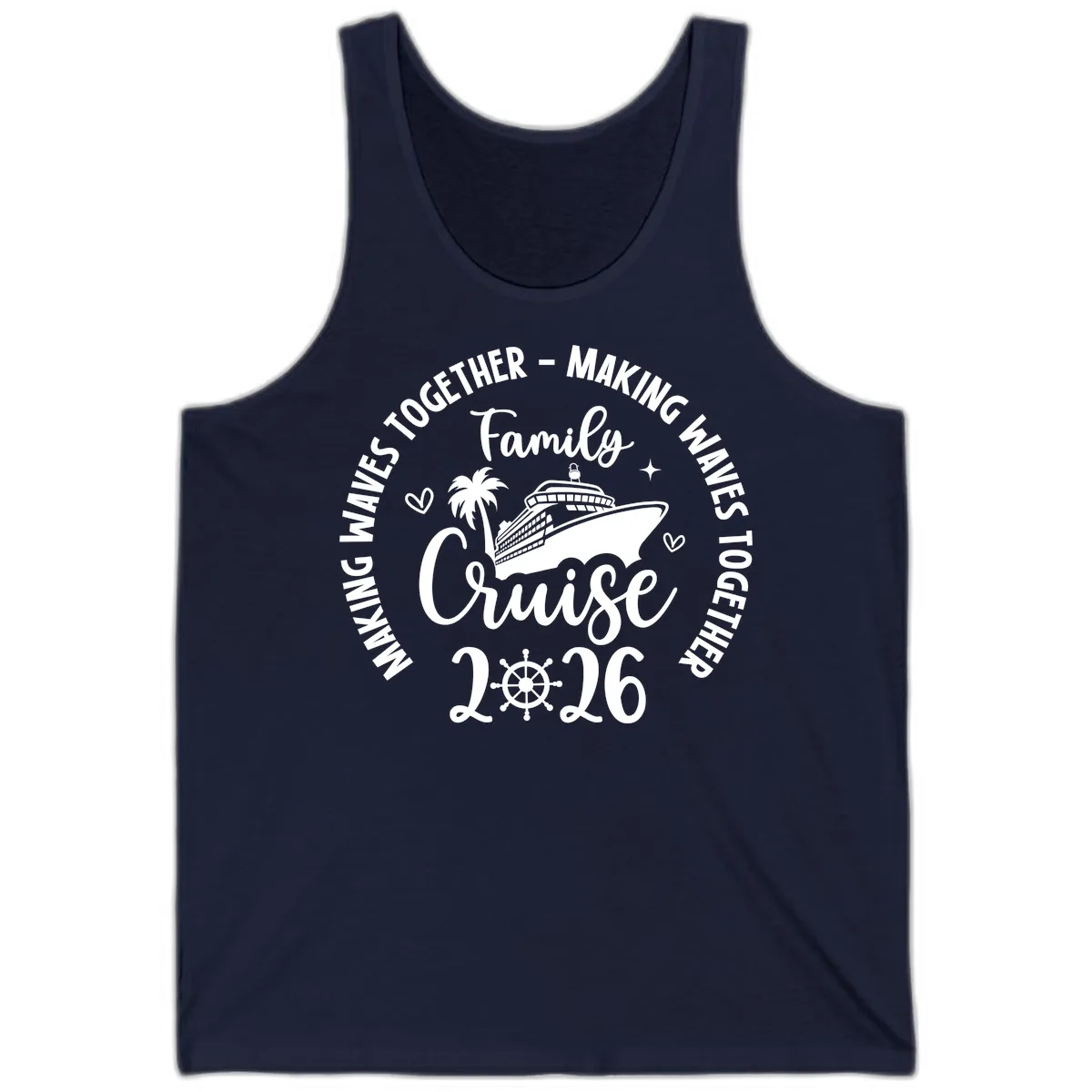 Family Cruise 2026 Making Waves Together Tank in Navy
