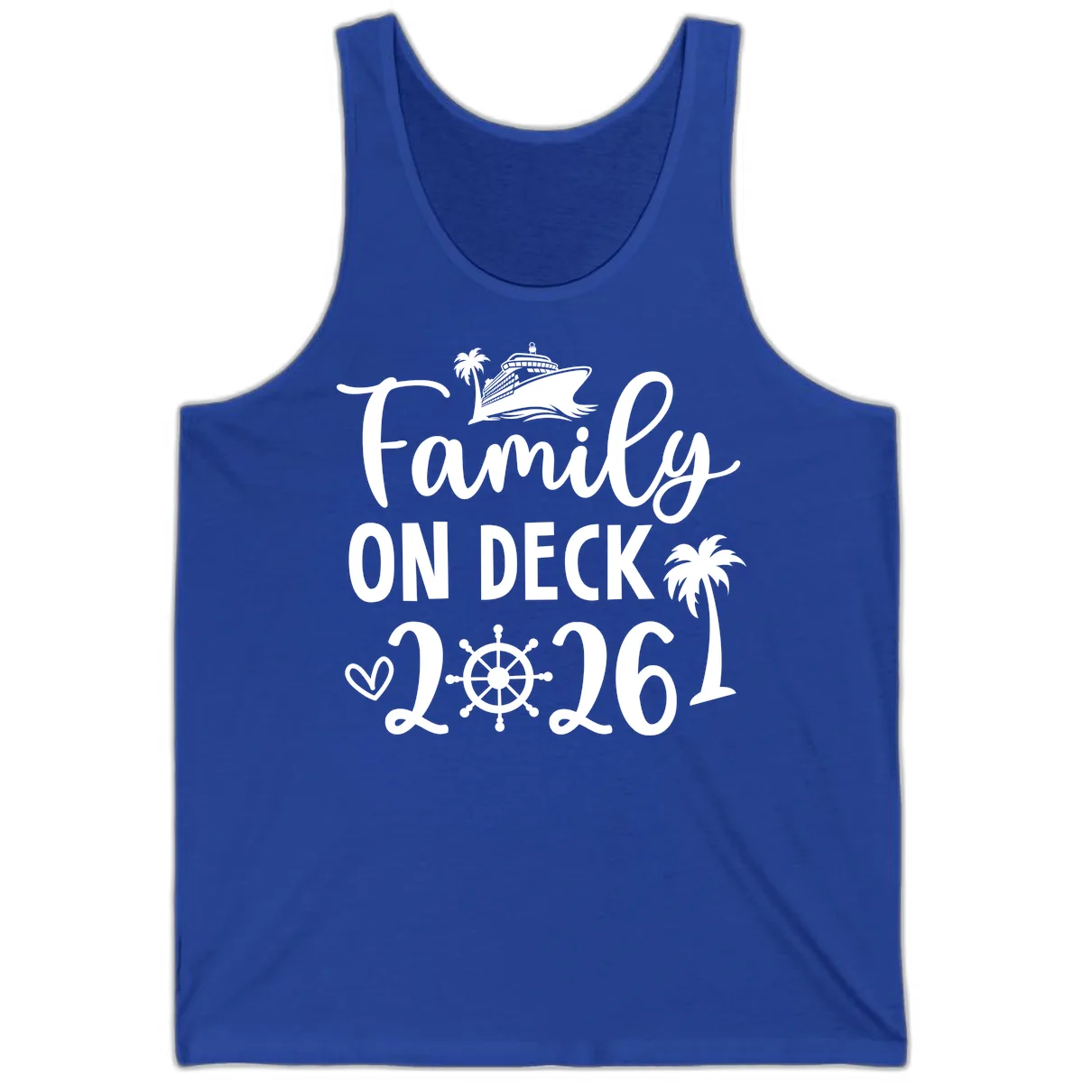 Family On Deck Cruise Vacation 2026 Tank in True Royal