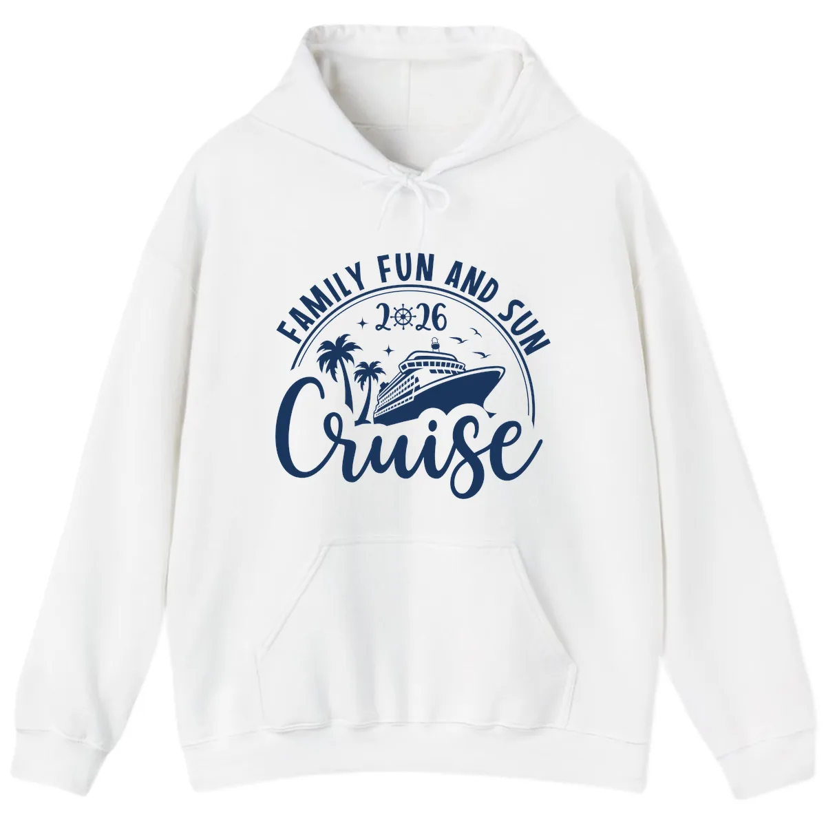Family Fun and Sun Cruise 2026 Hoodie in White